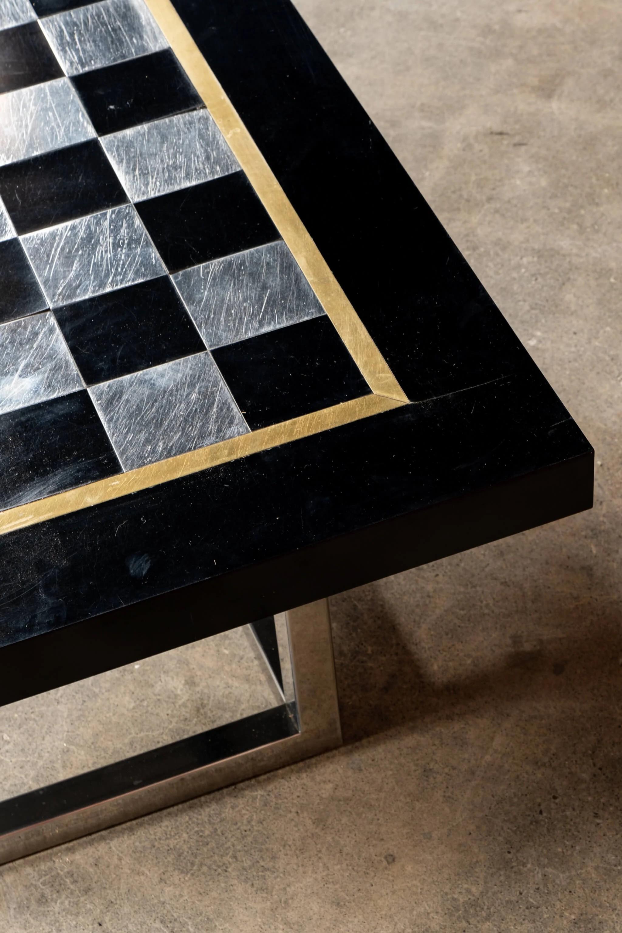 1970s Romeo Rega Chessboard Coffee Table For Sale 1
