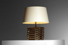 Lámpara de sobremesa de latón macizo Romeo Rega de los años 70