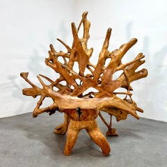 1970's Root chair from a French Chestnut tree stump.