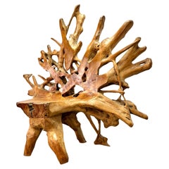Silla Root de los años 70 procedente de un tocón de castaño francés.