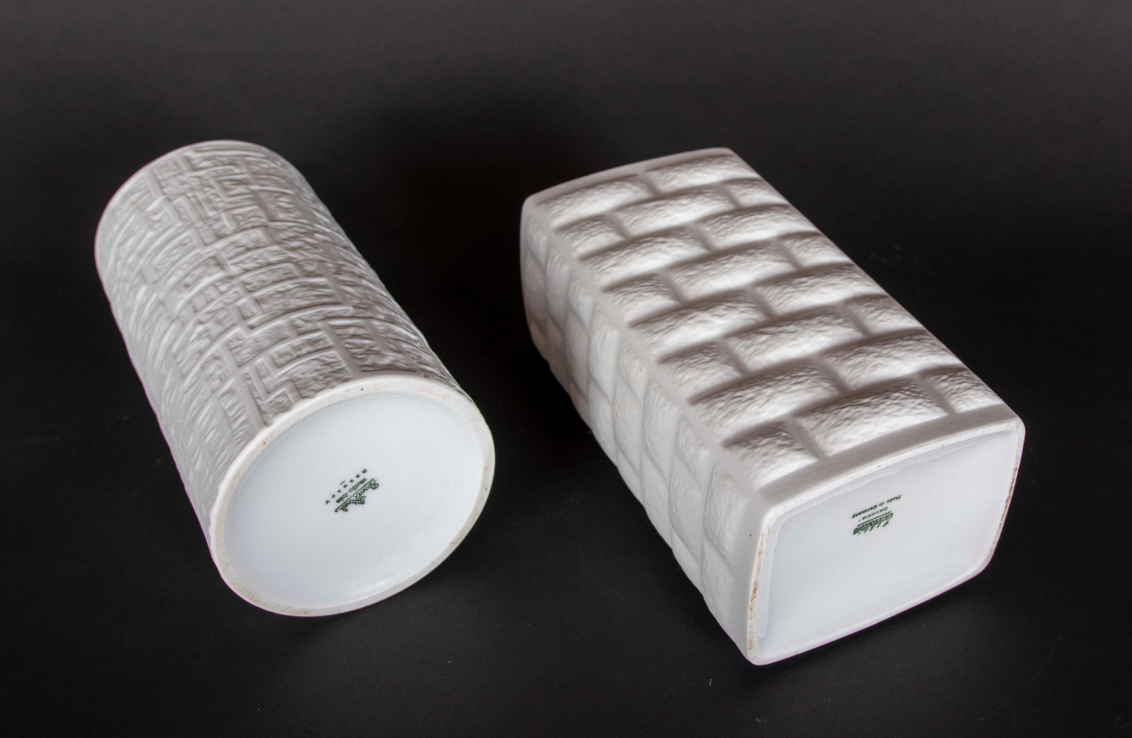 XX secolo Set di vasi degli anni '70 di Rosenthal Linee Studio con goffratura geometrica in vendita