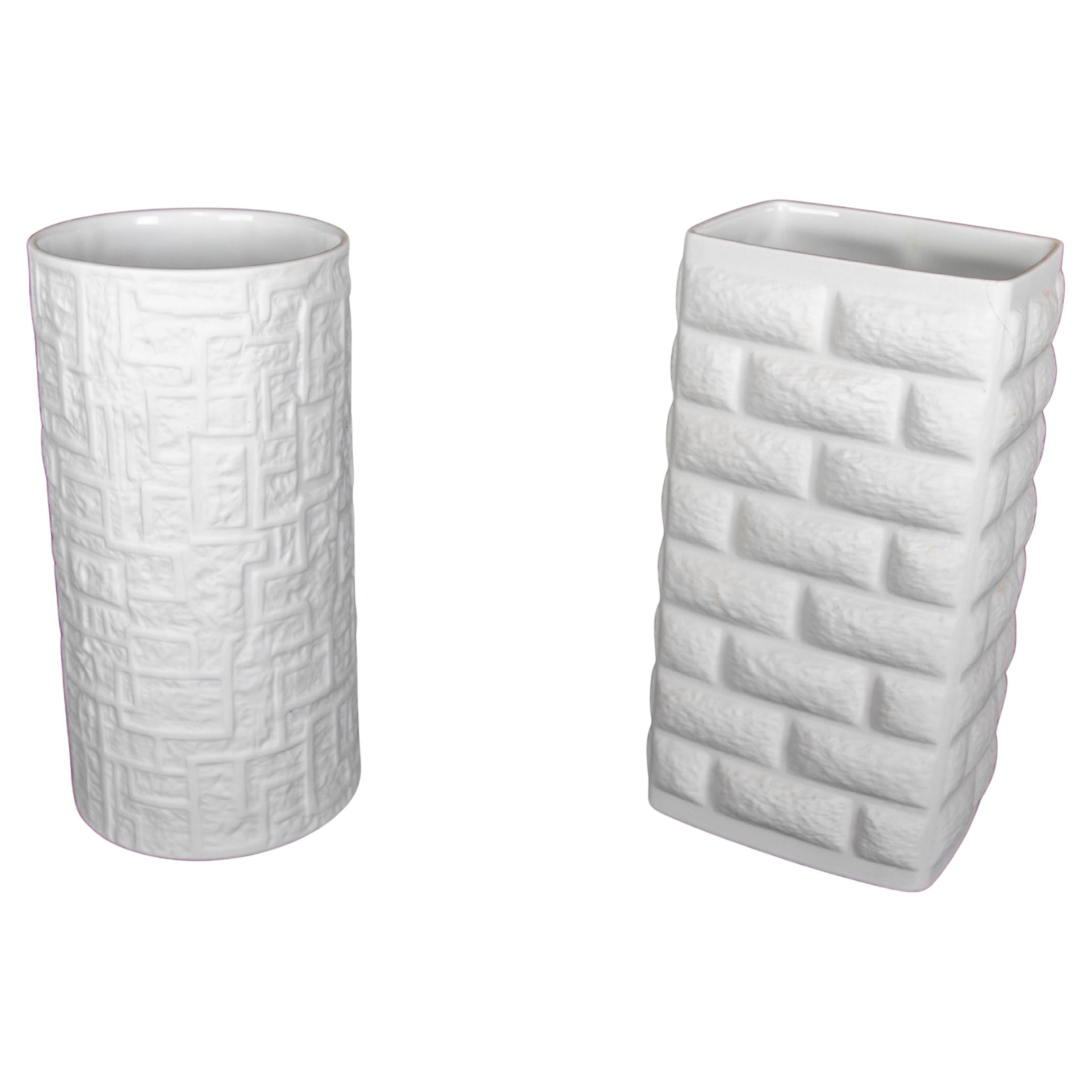 Set di vasi degli anni '70 di Rosenthal Linee Studio con goffratura geometrica