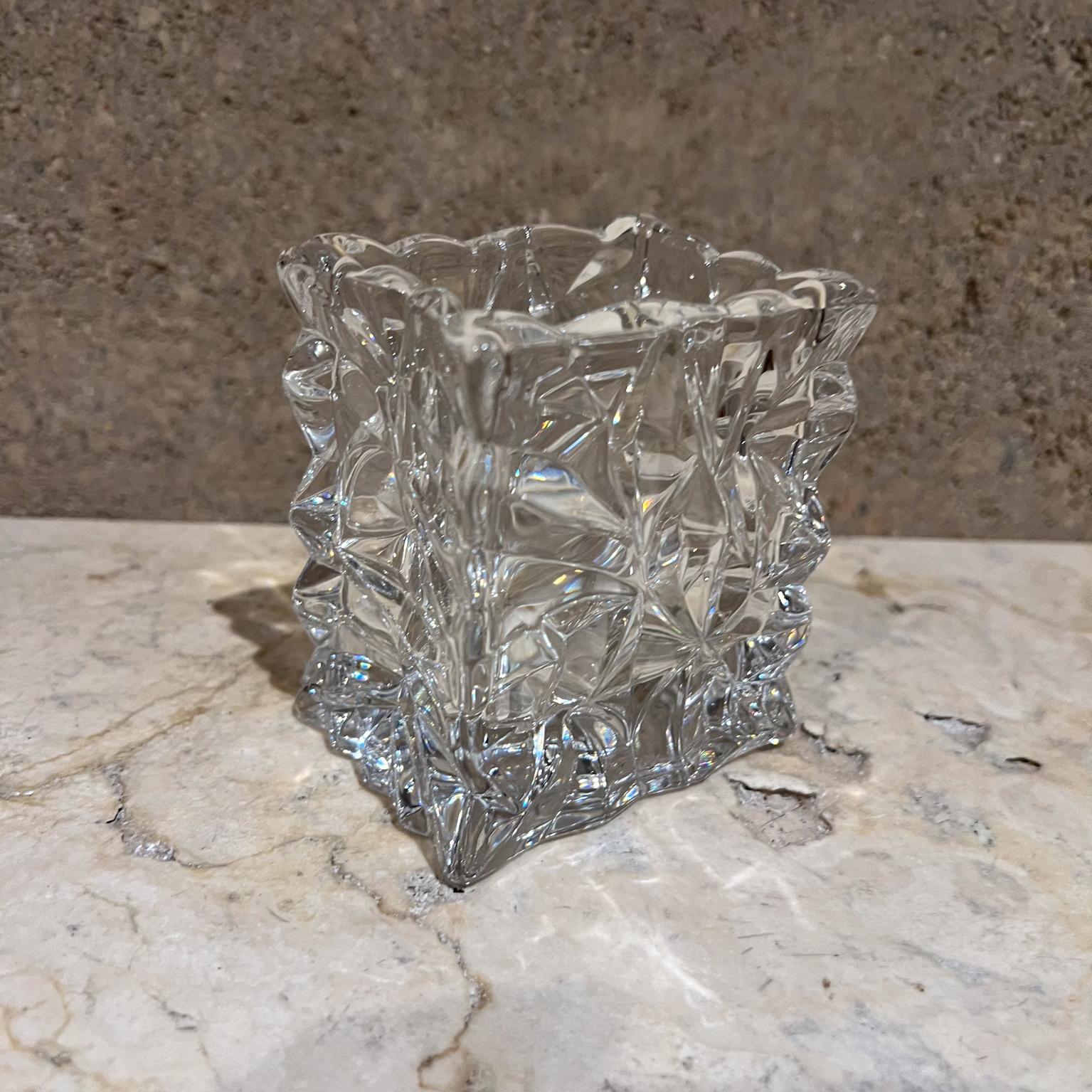 Late 20th Century 1970s Rosenthal Studio Linie Crystal Crinkle Vase Set 3 Germany