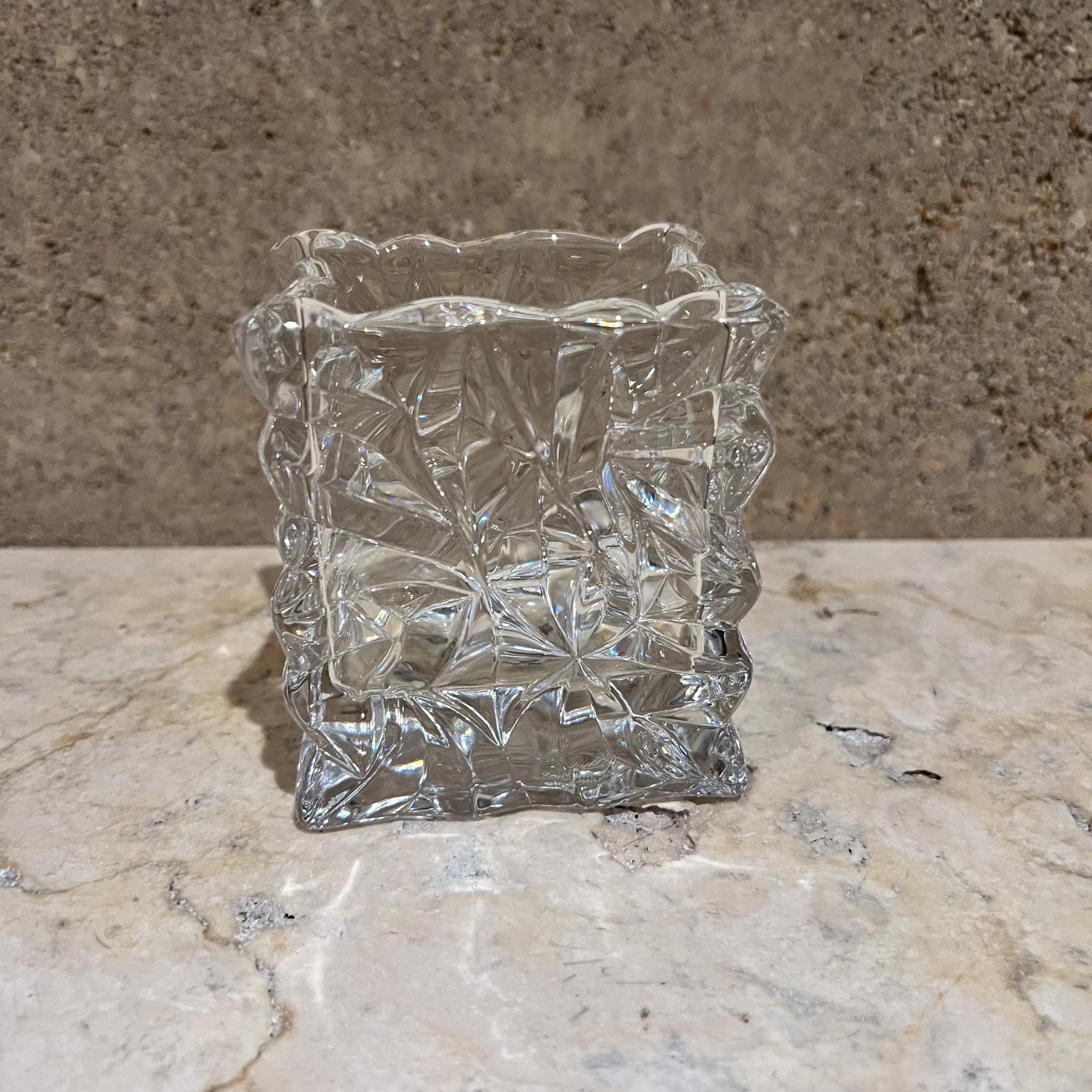 Art Glass 1970s Rosenthal Studio Linie Crystal Crinkle Vase Set 3 Germany