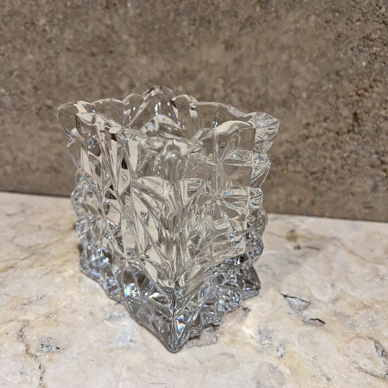 1970s Rosenthal Studio Linie Crystal Crinkle Vase Set 3 Germany 1