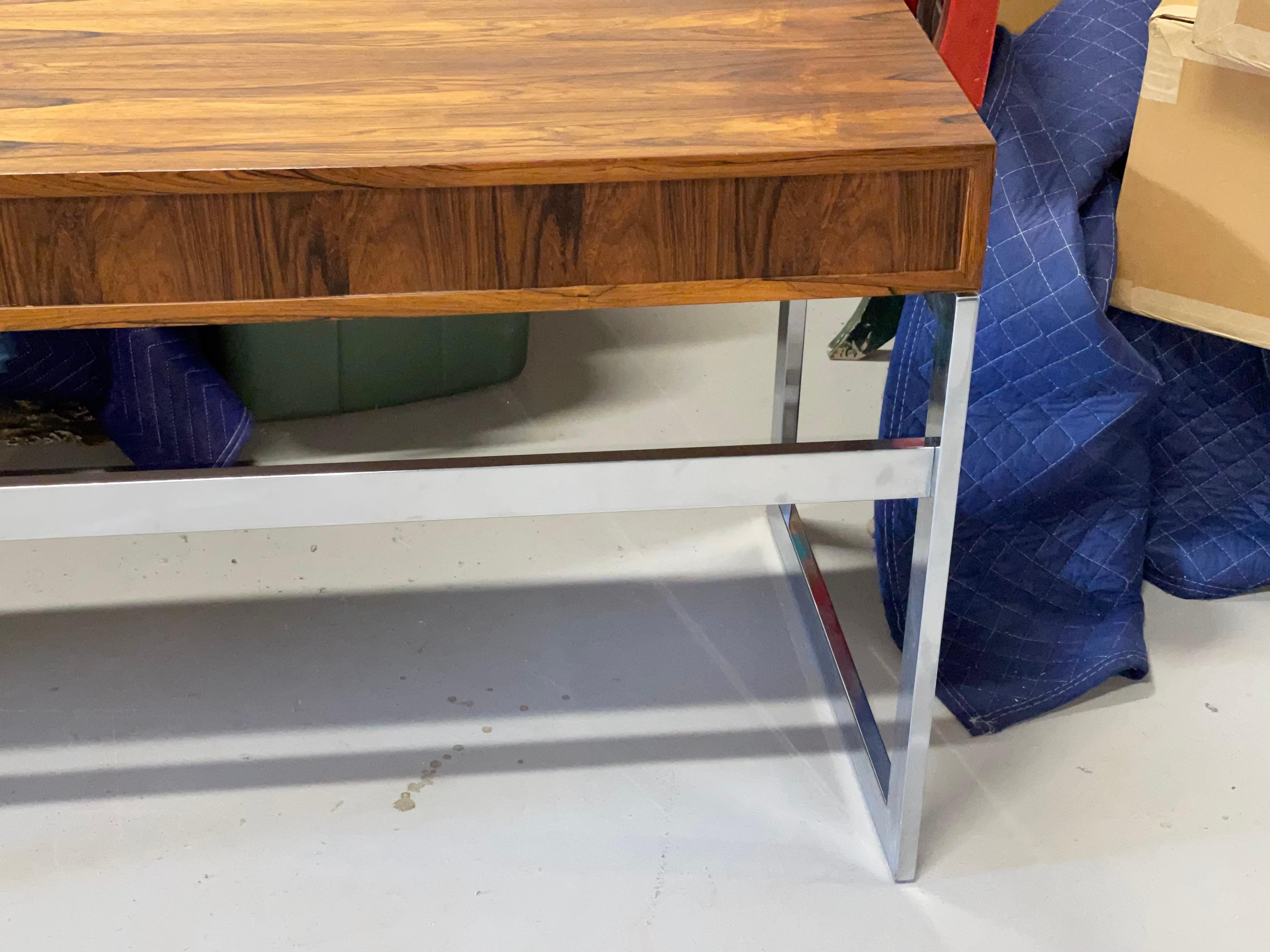 1970's Rosewood and Chrome Desk 4