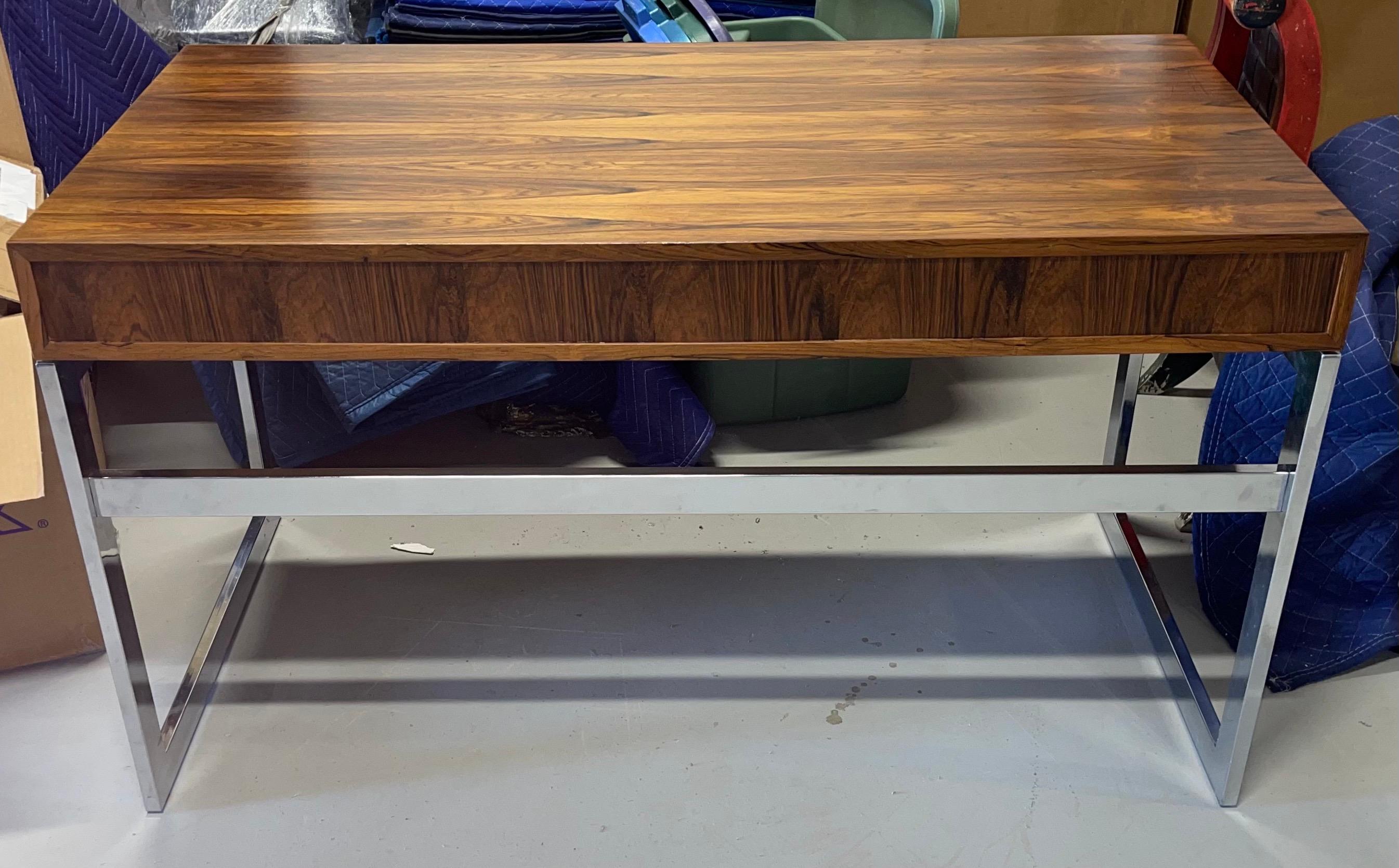 1970's Rosewood and Chrome Desk 6