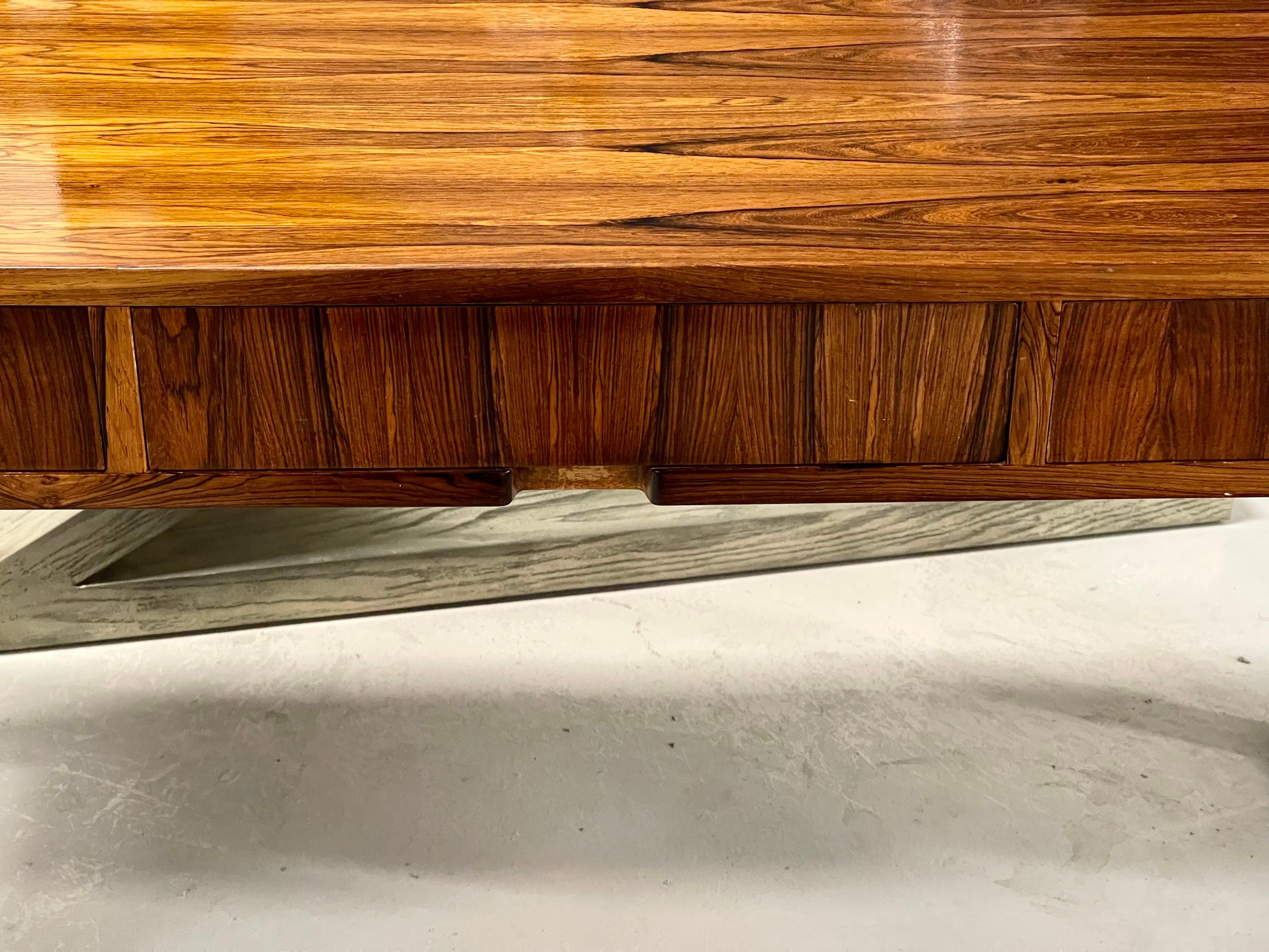 1970's Rosewood and Chrome Desk 8