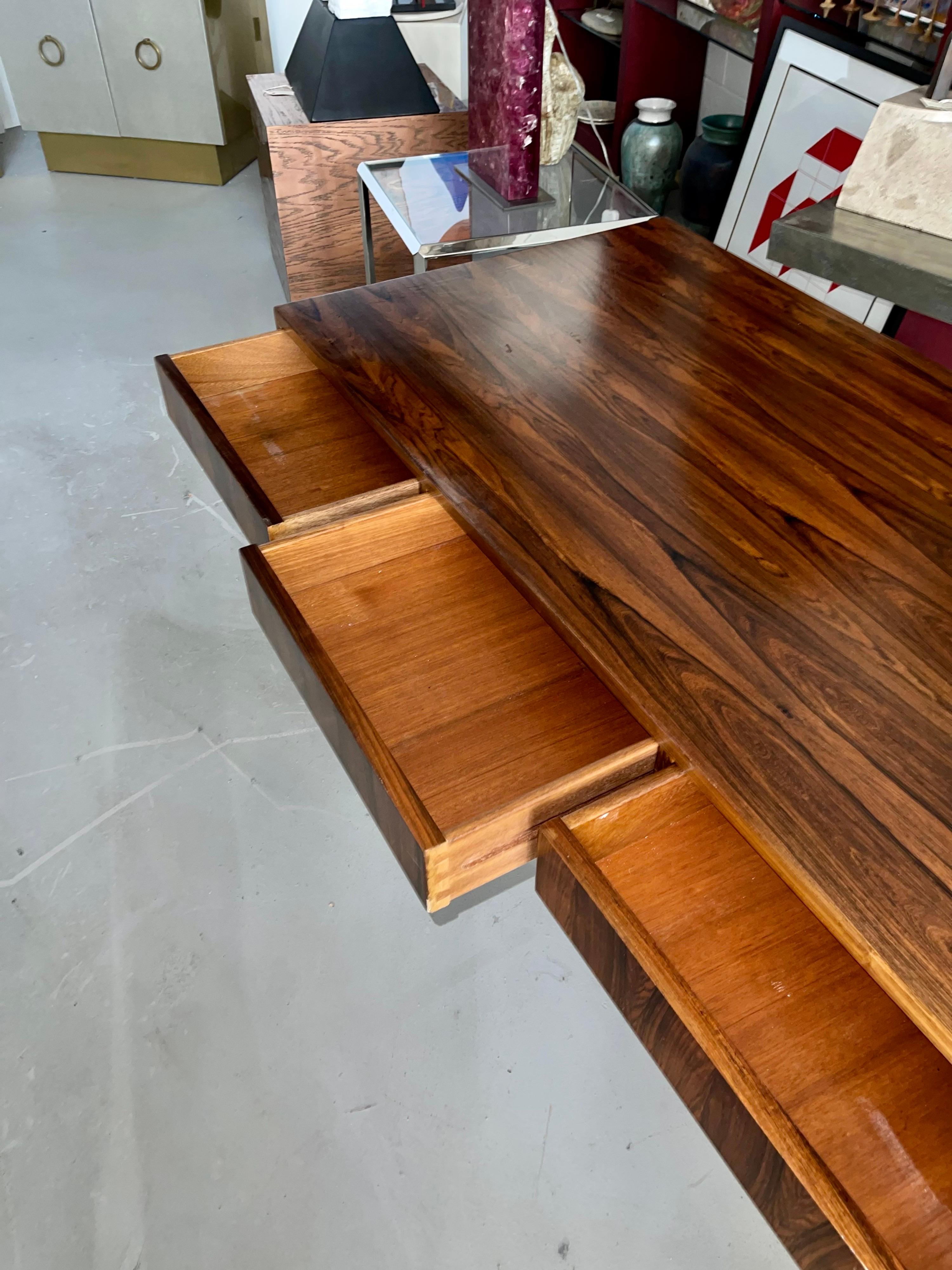 American 1970's Rosewood and Chrome Desk