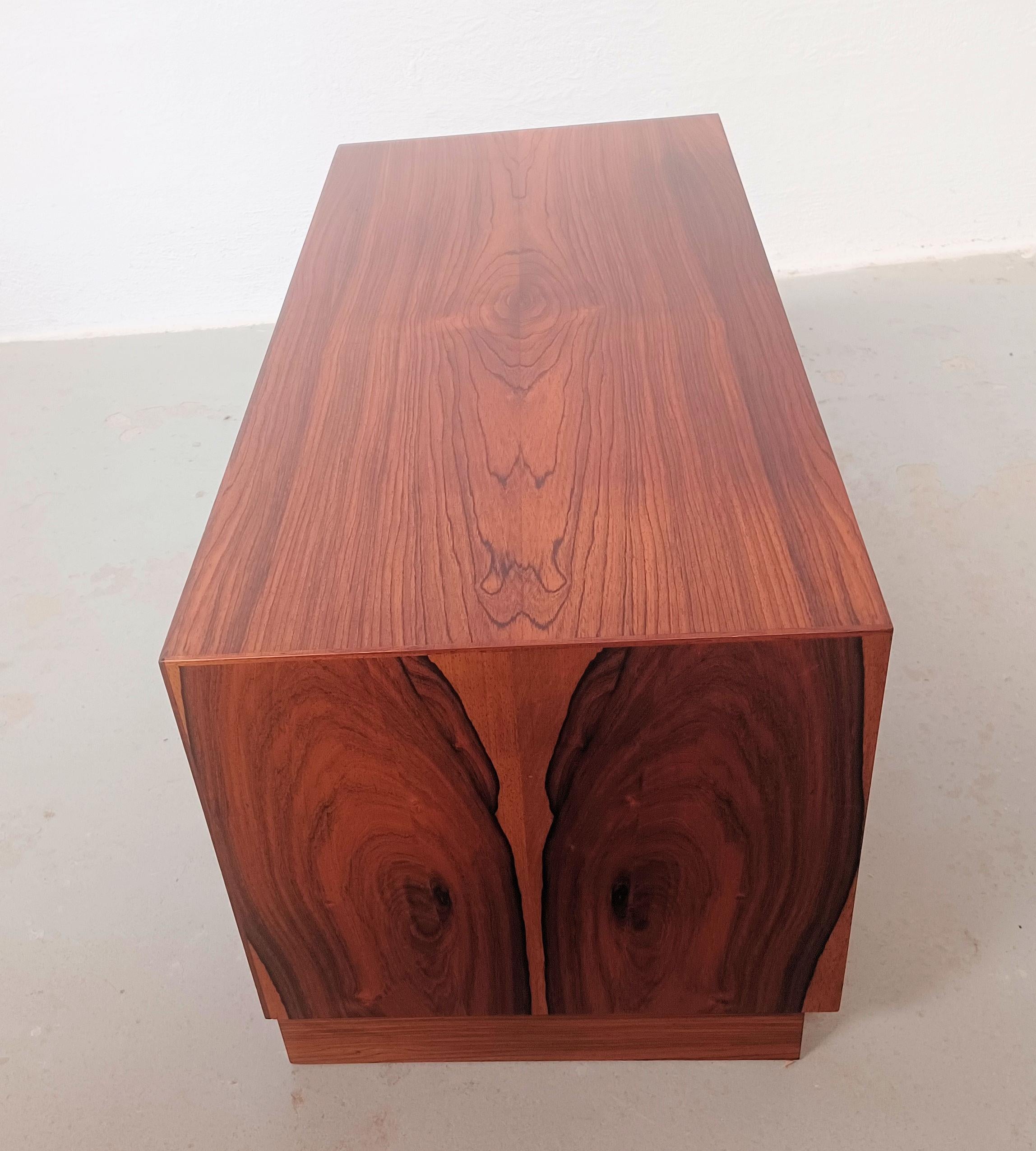 Late 20th Century 1970s Danish Rosewood Chest of Drawers For Sale