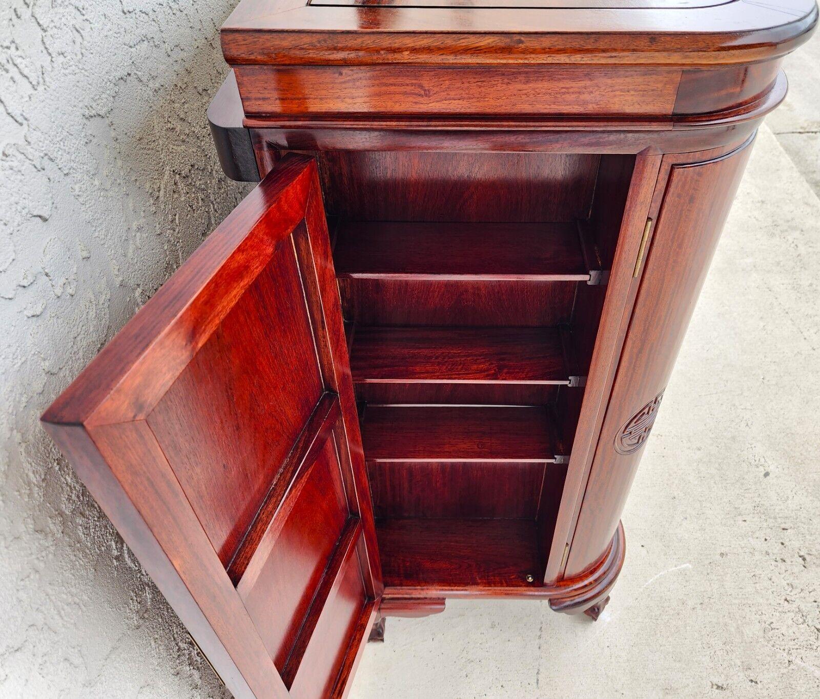 1970s Rosewood Dry Bar Cabinet Asian Chinoiserie 2