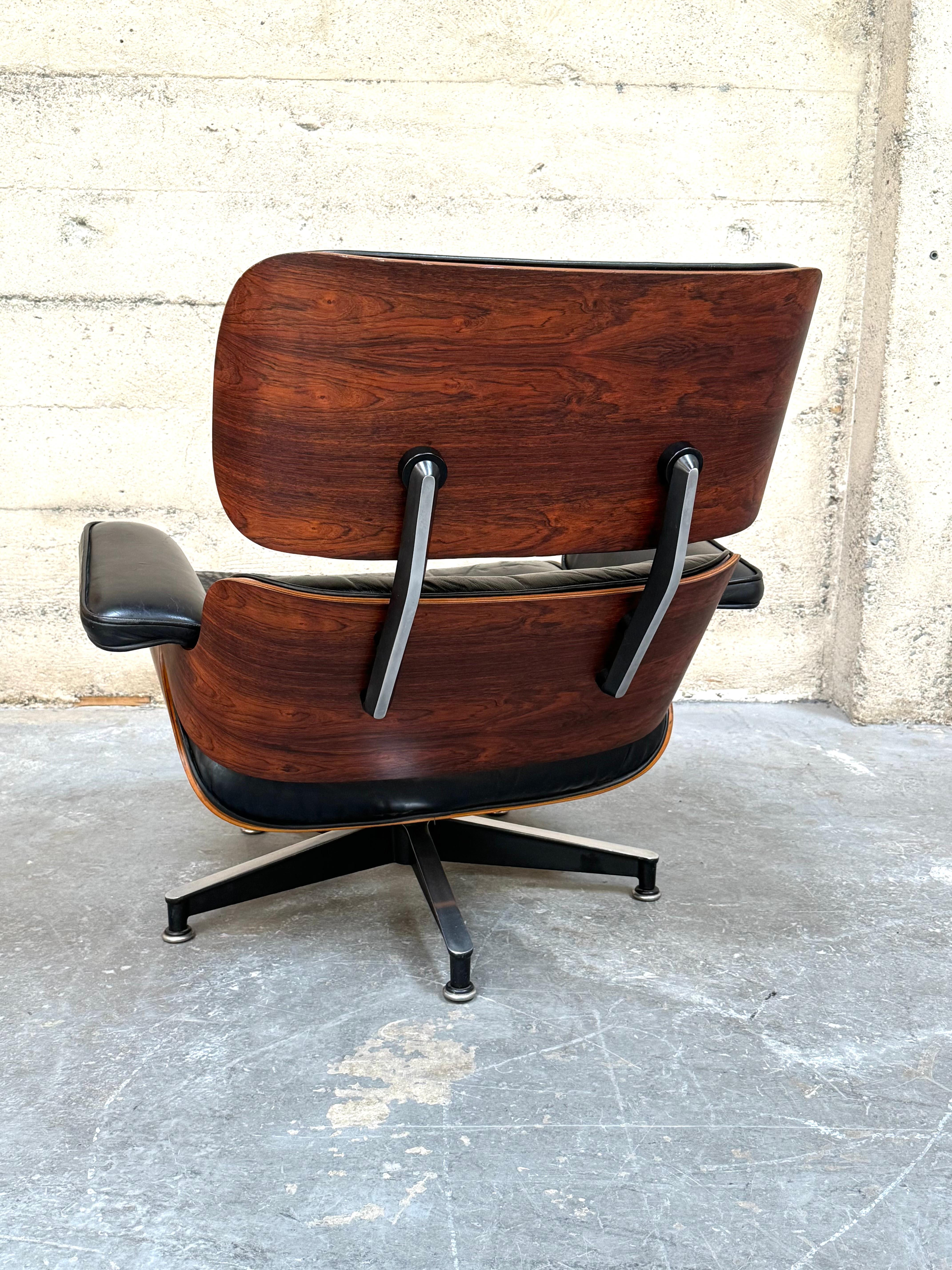 Hand-Crafted 1970s Rosewood Eames Lounge Chair Model 670 (No ottoman)