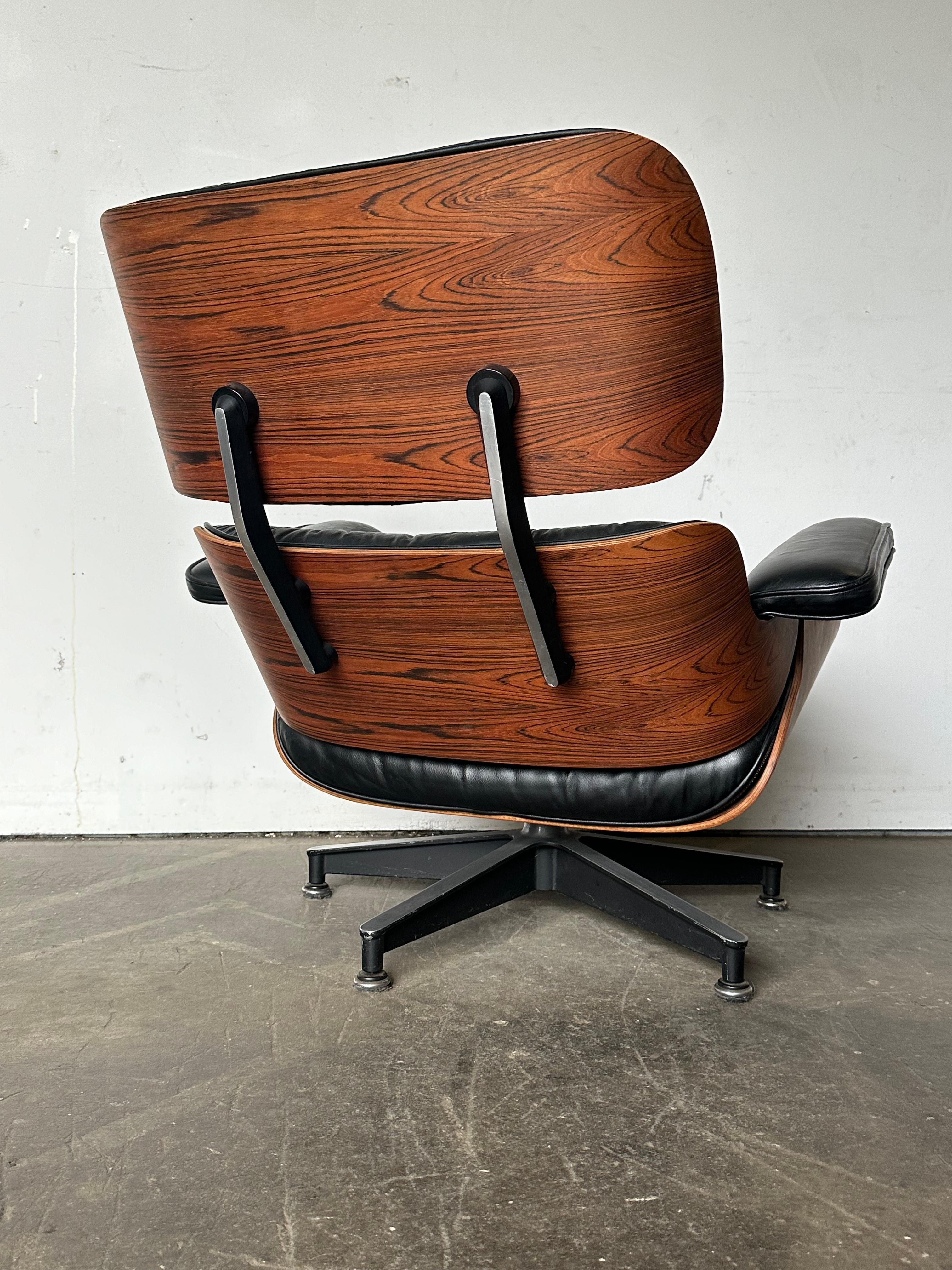 1970s Rosewood Herman Miller Lounge Chair and Ottoman 6