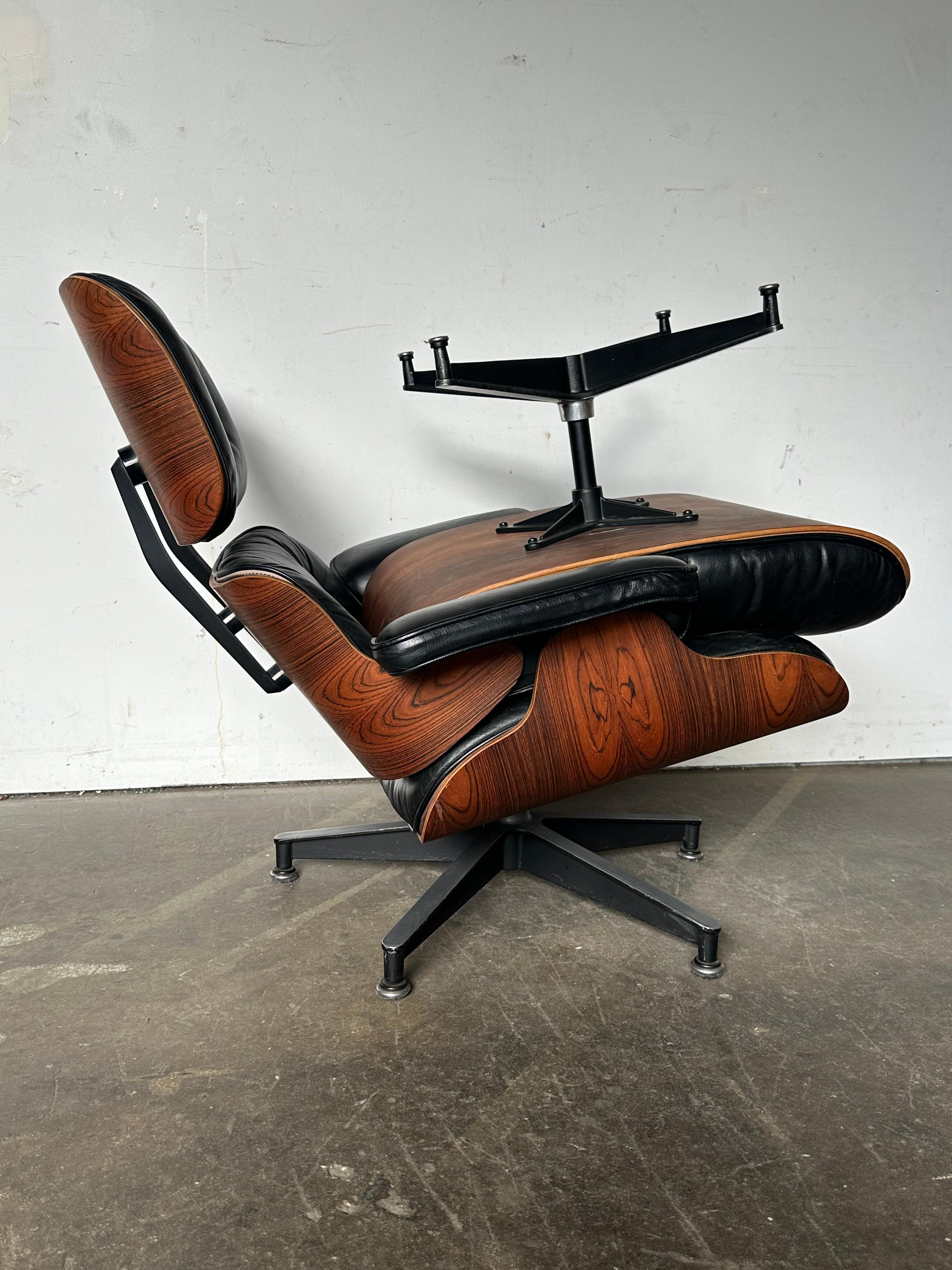 1970s Rosewood Herman Miller Lounge Chair and Ottoman 9