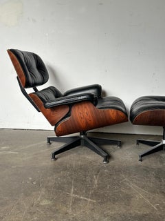 Sedia da salotto e ottomana Herman Miller in palissandro degli anni '70