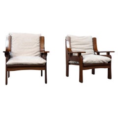 1970's rosewood Italian lounge chairs