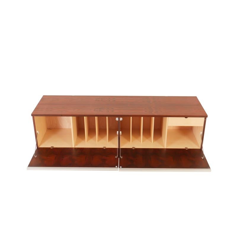 1970s Rosewood Record Cabinet Designed by Jan Ole Ertzeid for Bruksbo, Norway In Good Condition In Oslo, 03