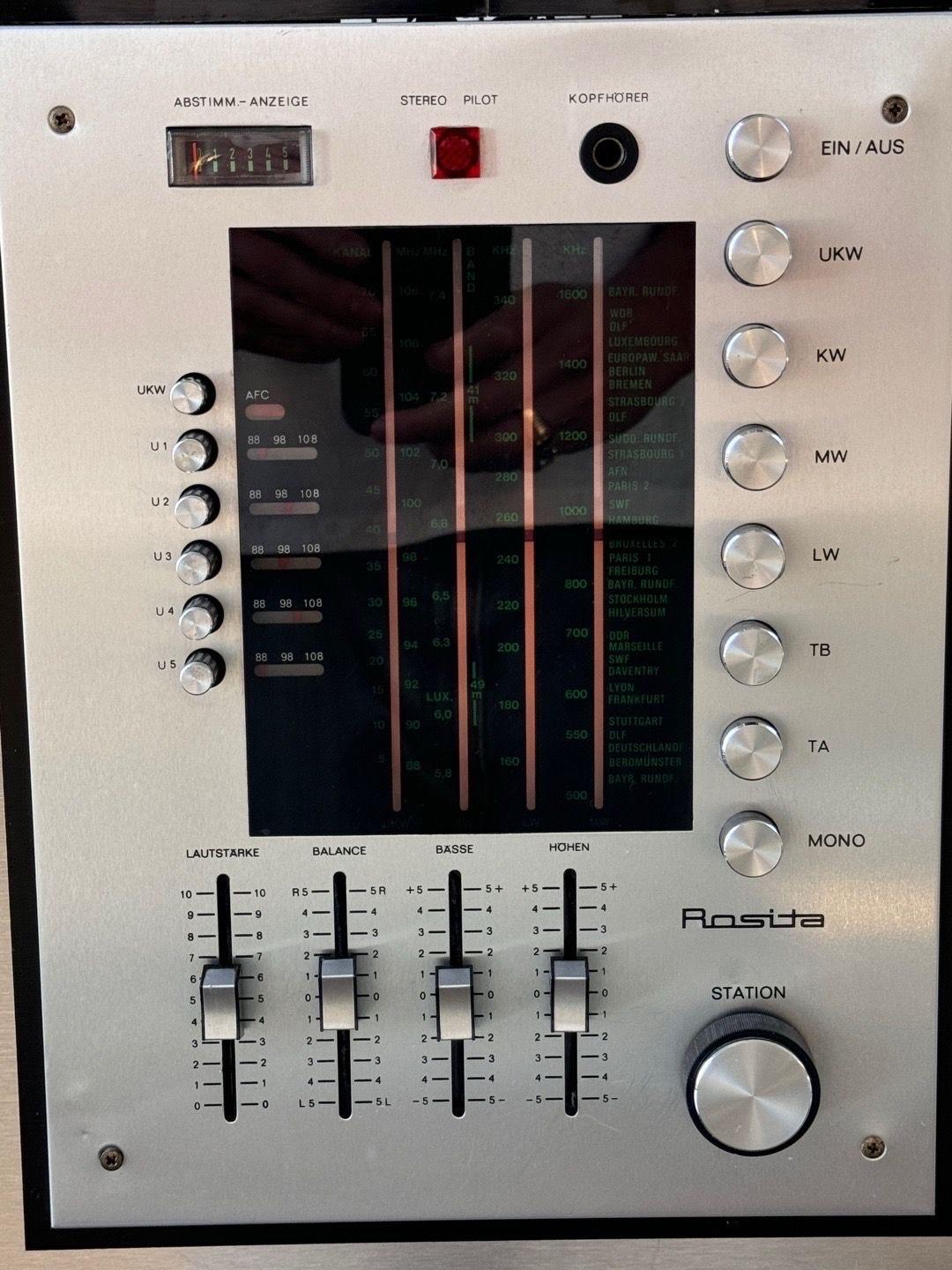 German 1970's Rosita Commander Luxus Stereo System For Sale