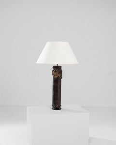 Vintage French Provincial Table Lamp with Floral Motifs, Circa 1970