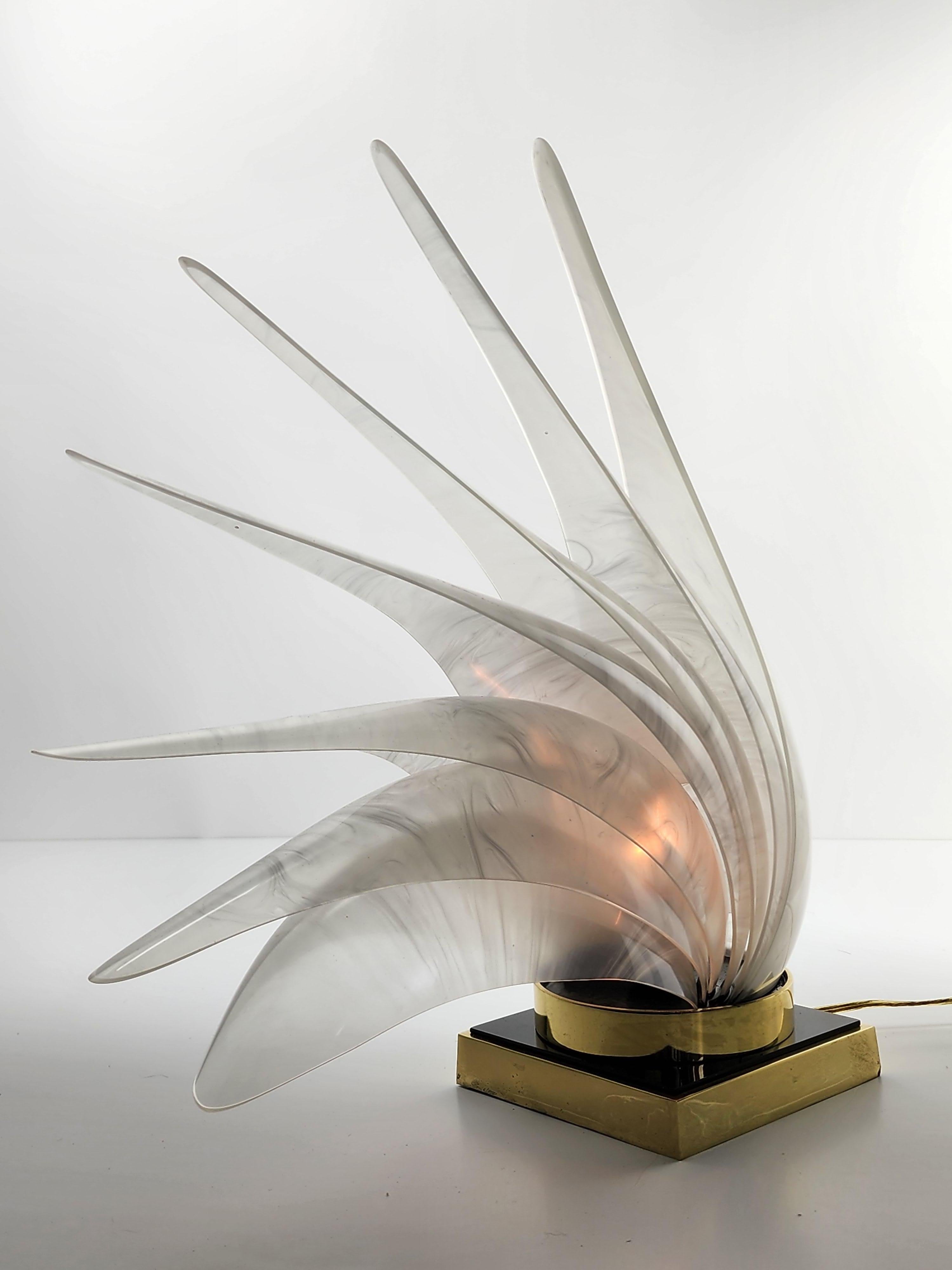 1970s Rougier ' Bird of Paradise' Table Lamp, Canada For Sale 1