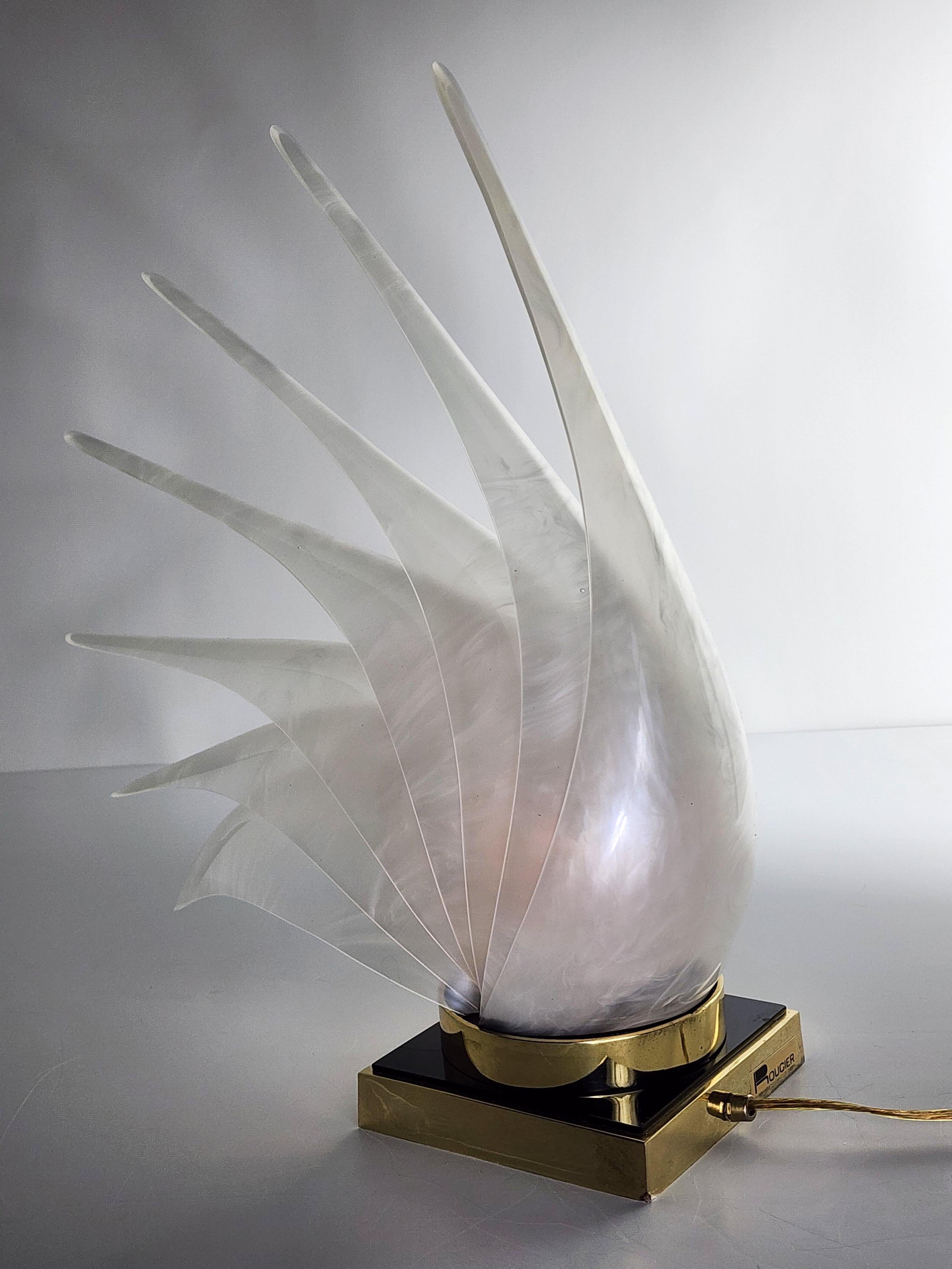 Rougier ' Vogel des Paradieses' Tischlampe, Kanada, 1970er Jahre im Angebot 5