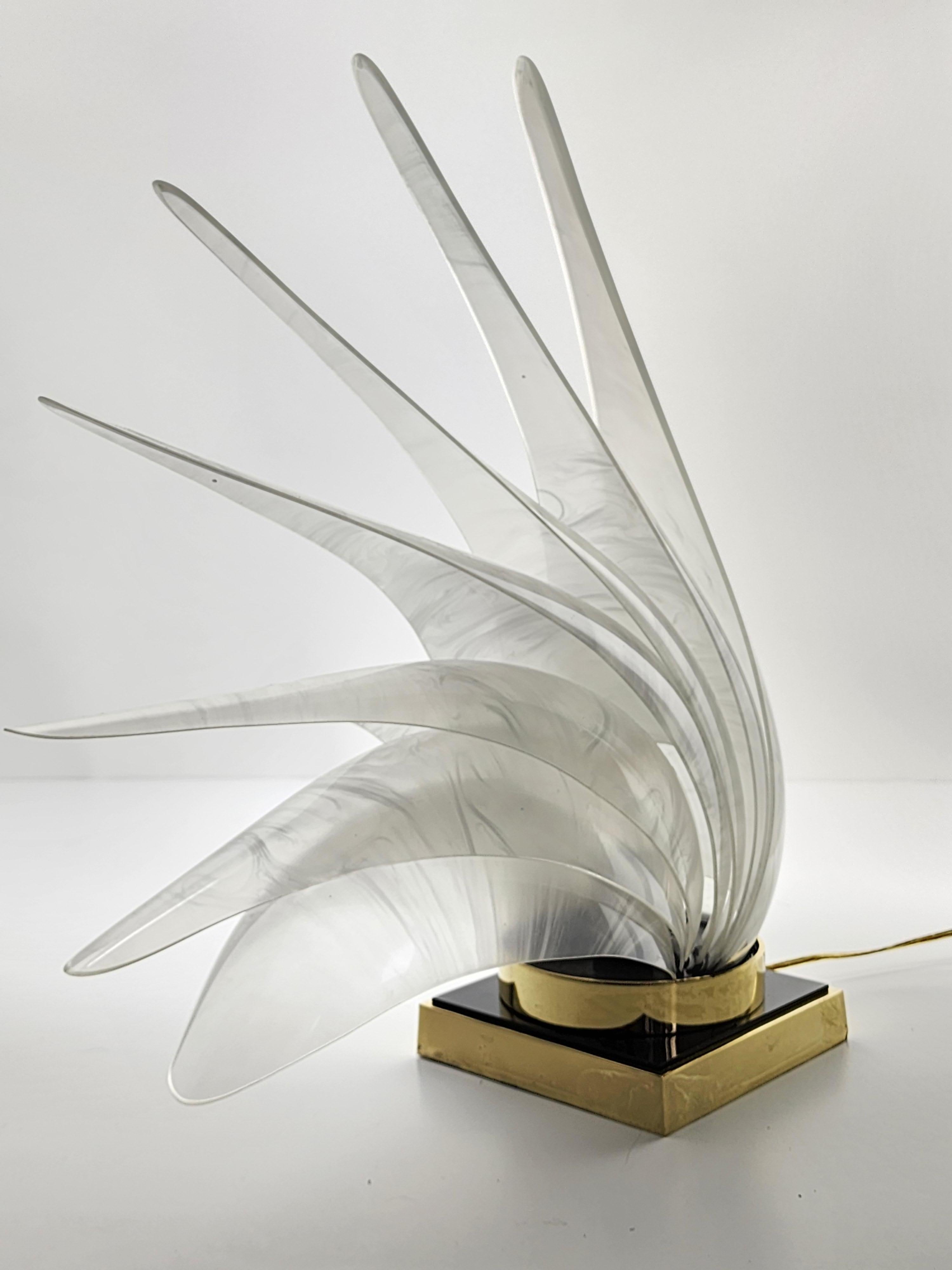 1970s Rougier ' Bird of Paradise' Table Lamp, Canada For Sale 4