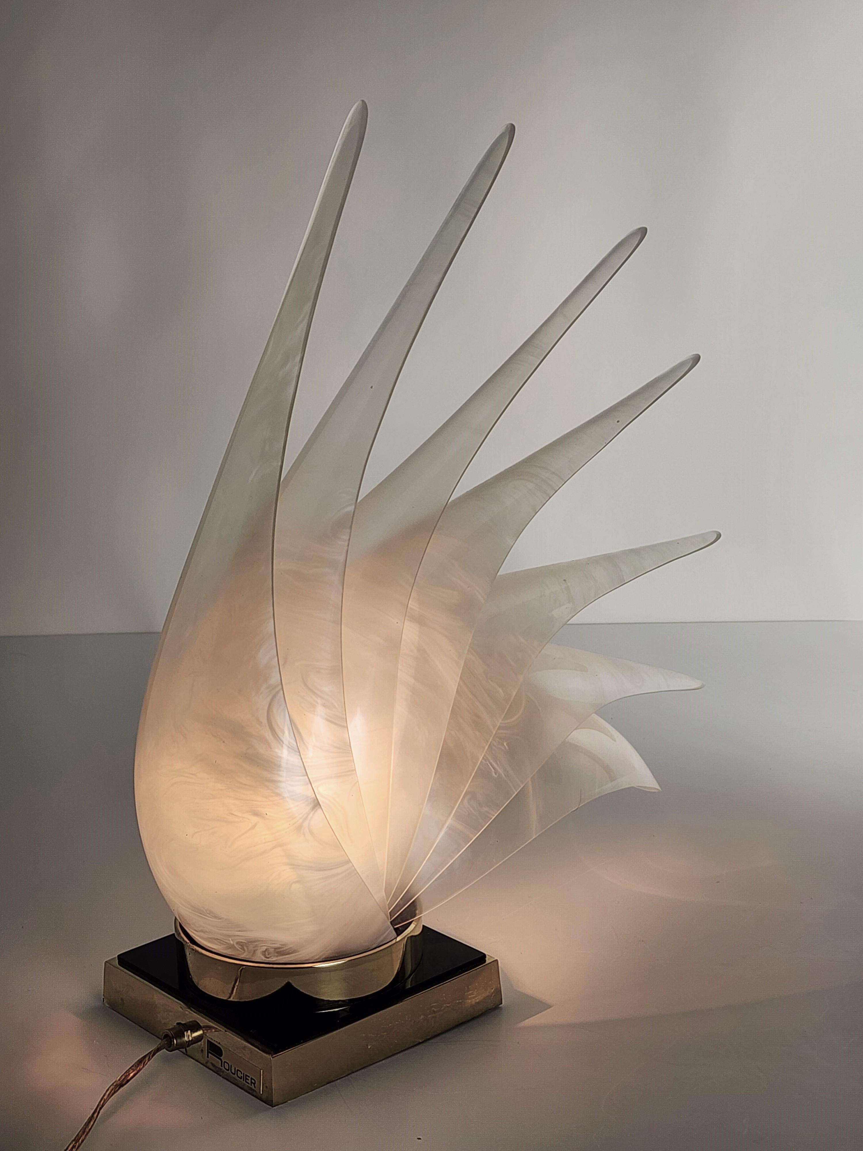 Mid-Century Modern 1970s Rougier ' Bird of Paradise' Table Lamp, Canada For Sale