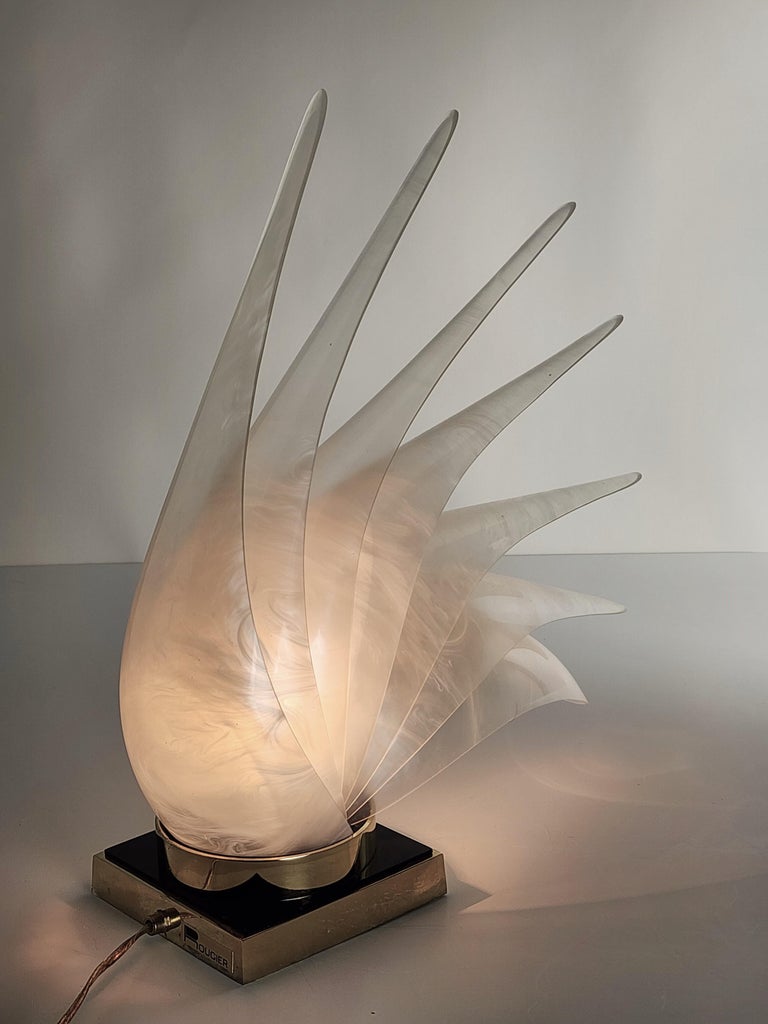 1970s Rougier ' Bird of Paradise' Table Lamp, Canada For Sale at 1stDibs