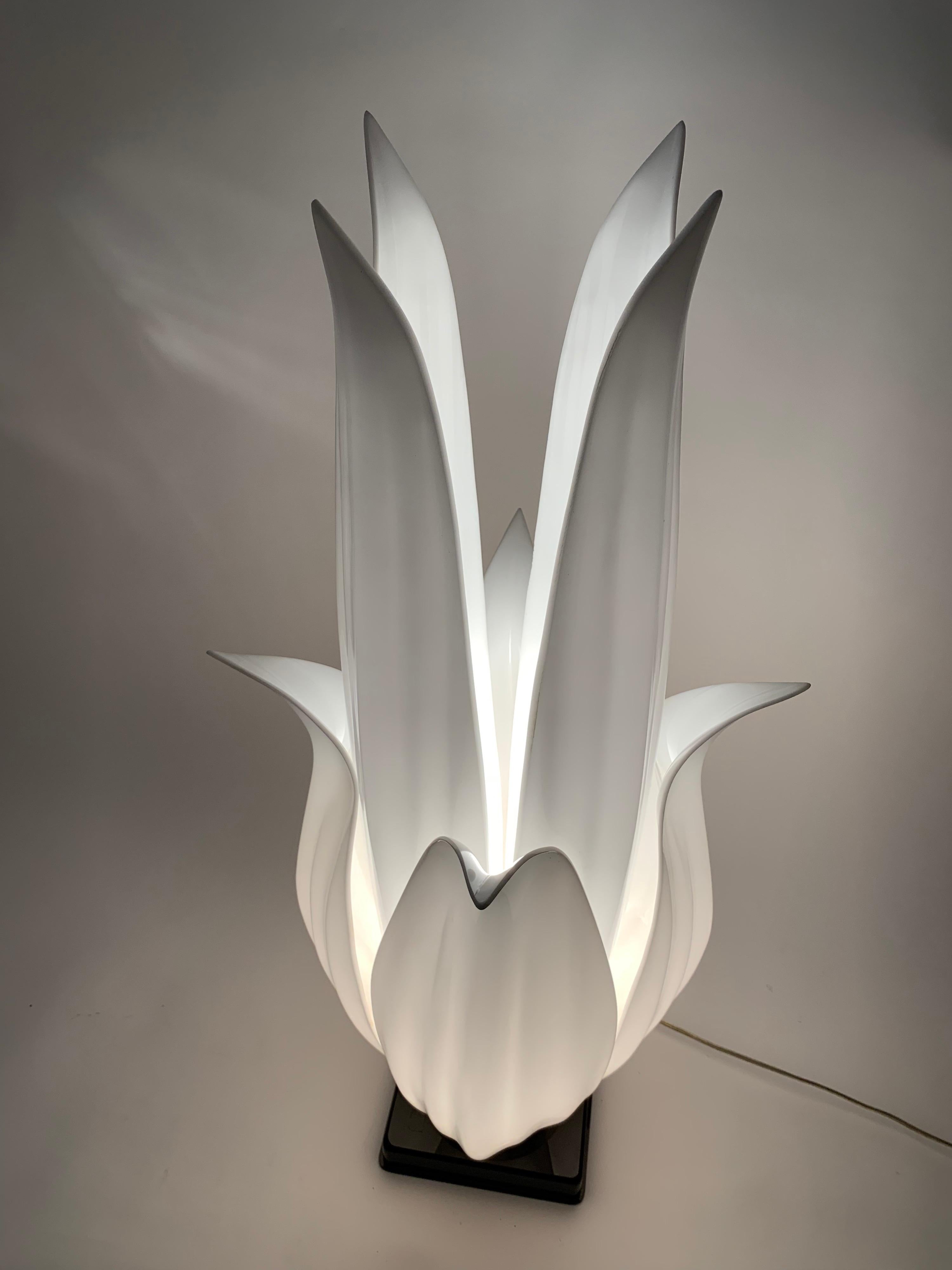1970s Rougier Floriform Lamp In Good Condition In New York, NY