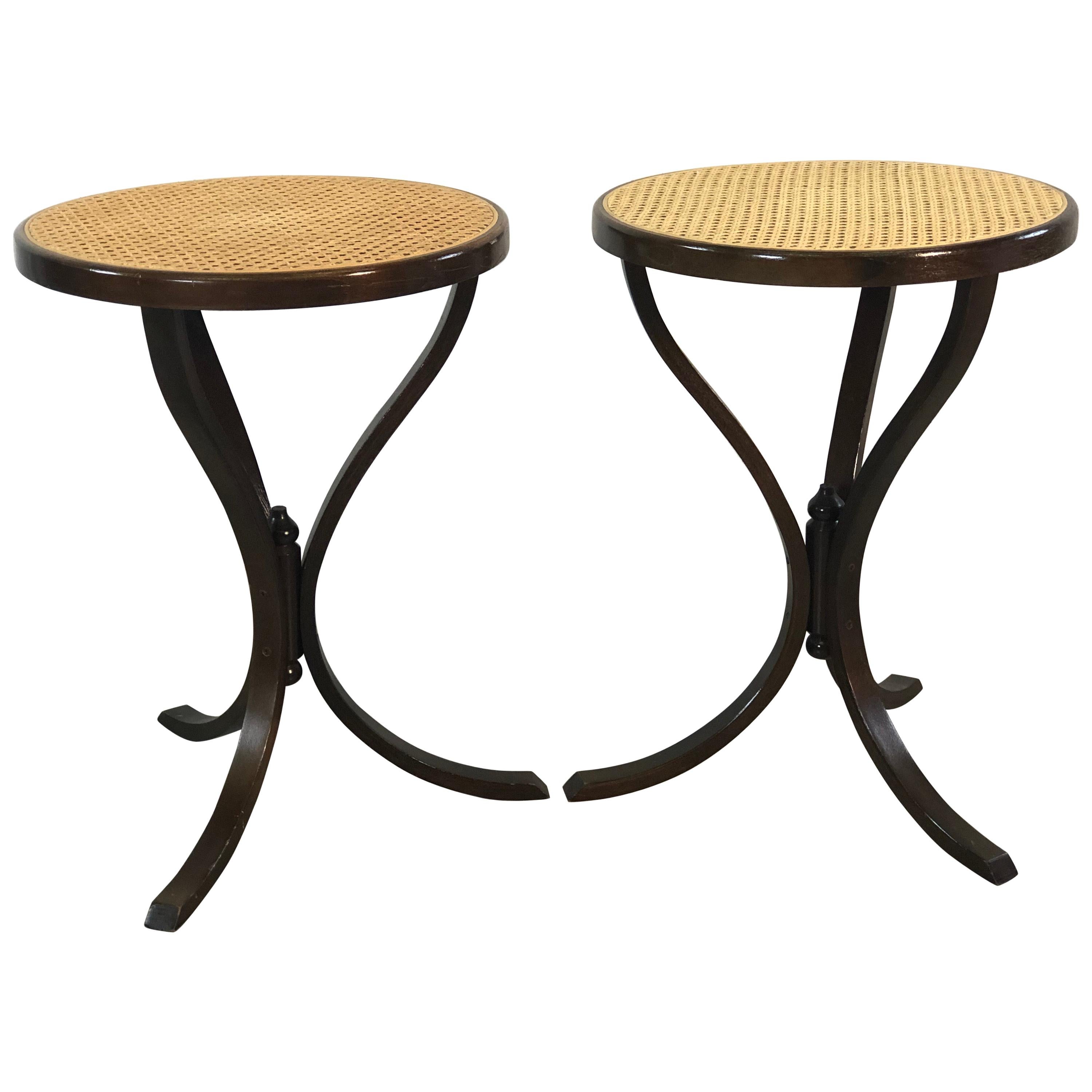 Cane Side Tables 90 For Sale at 1stdibs