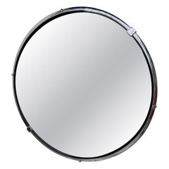 1970s Round Metal Mirror