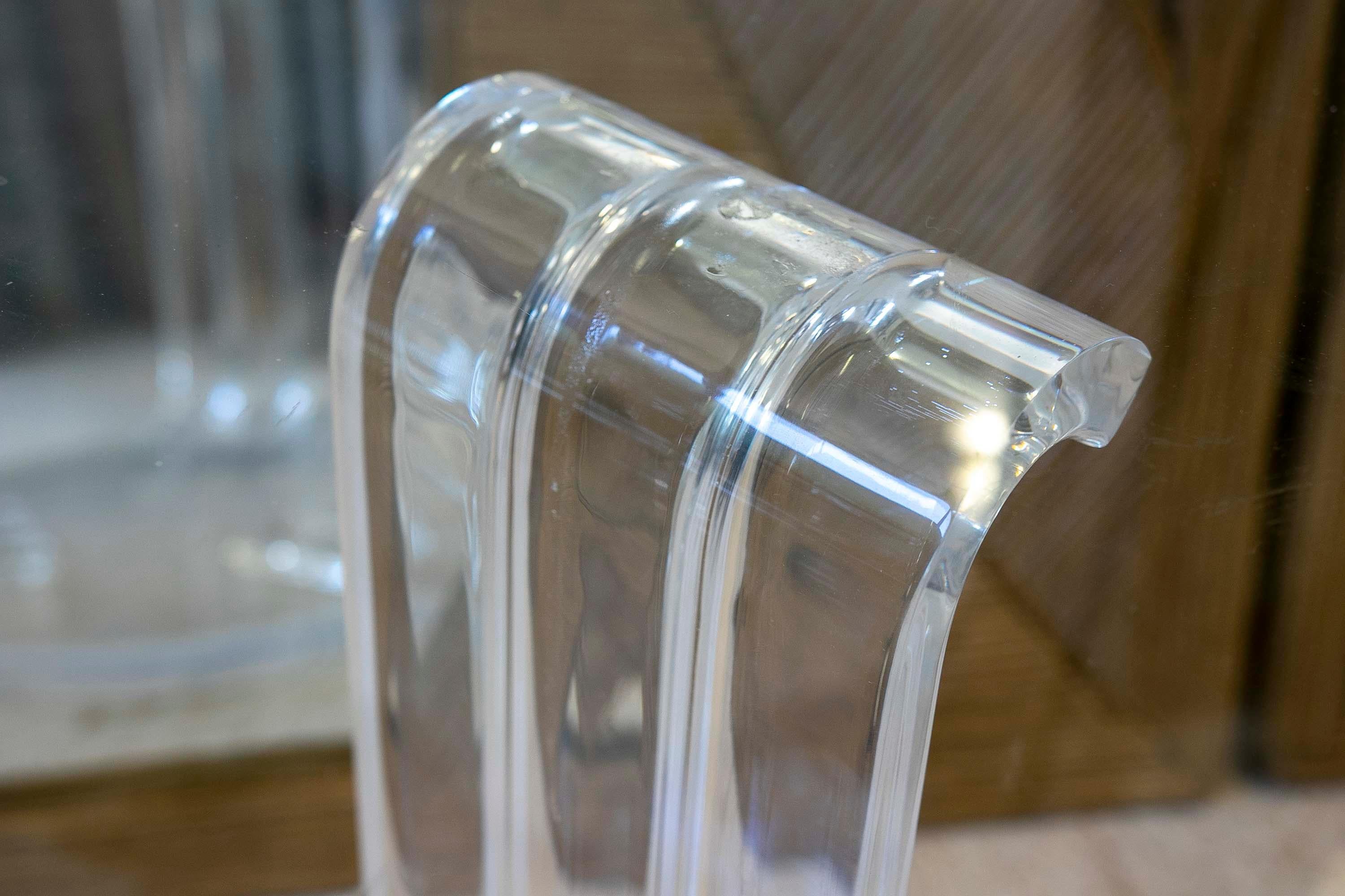 1970s Round Table with Metraquilato Base and Glass Top For Sale 1
