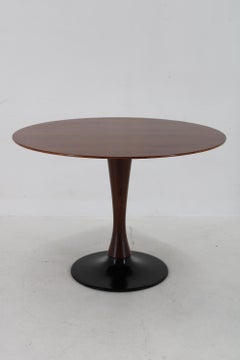 1970s Round Teak Table by Drevotvar Jablonne, Czechoslovakia