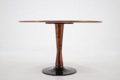 1970s Round Teak Table, Czechoslovakia