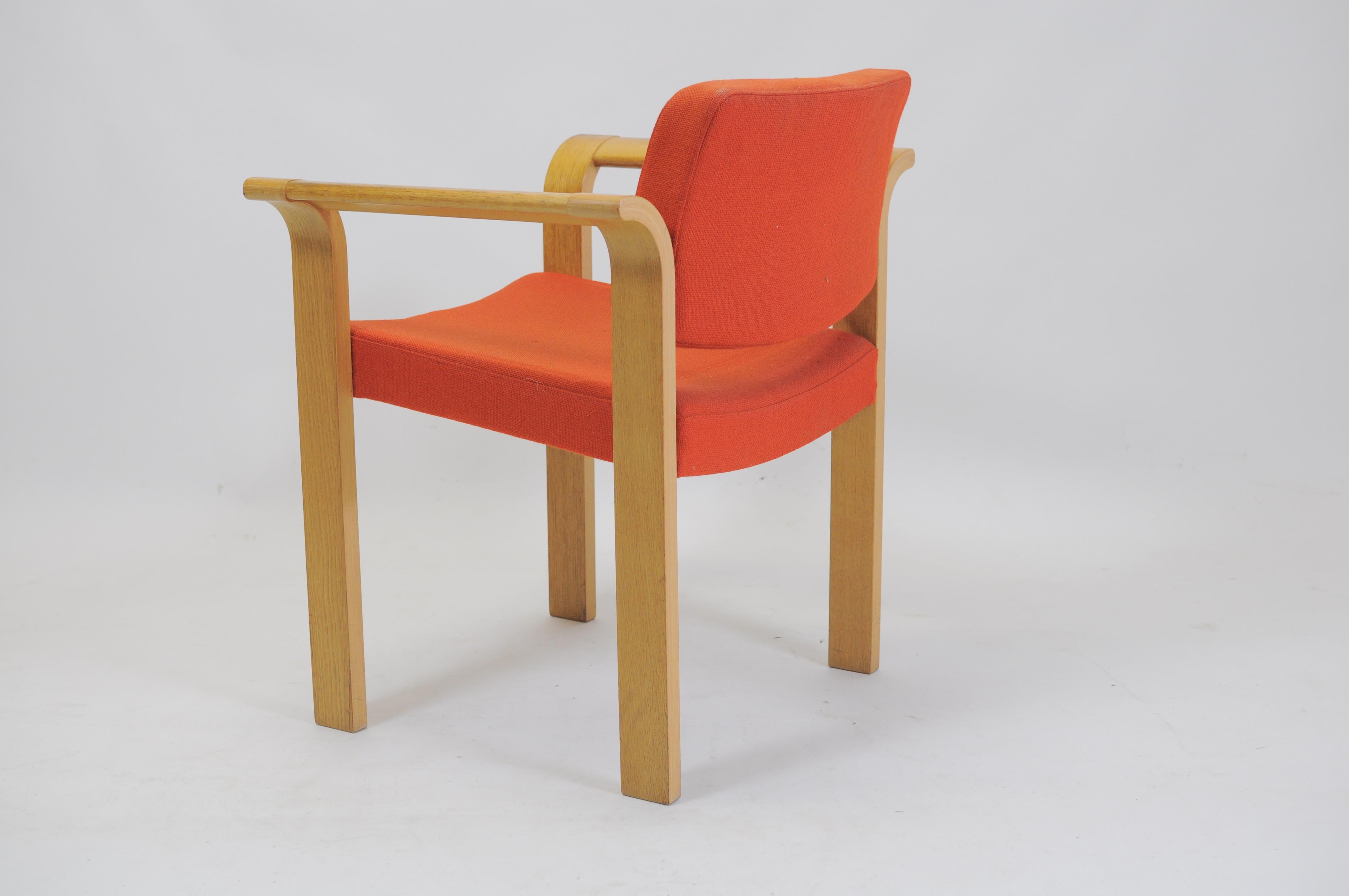 1970s Rud Thygesen and Johnny Sorensen Restored Conference Armchairs in Oak (Eichenholz) im Angebot