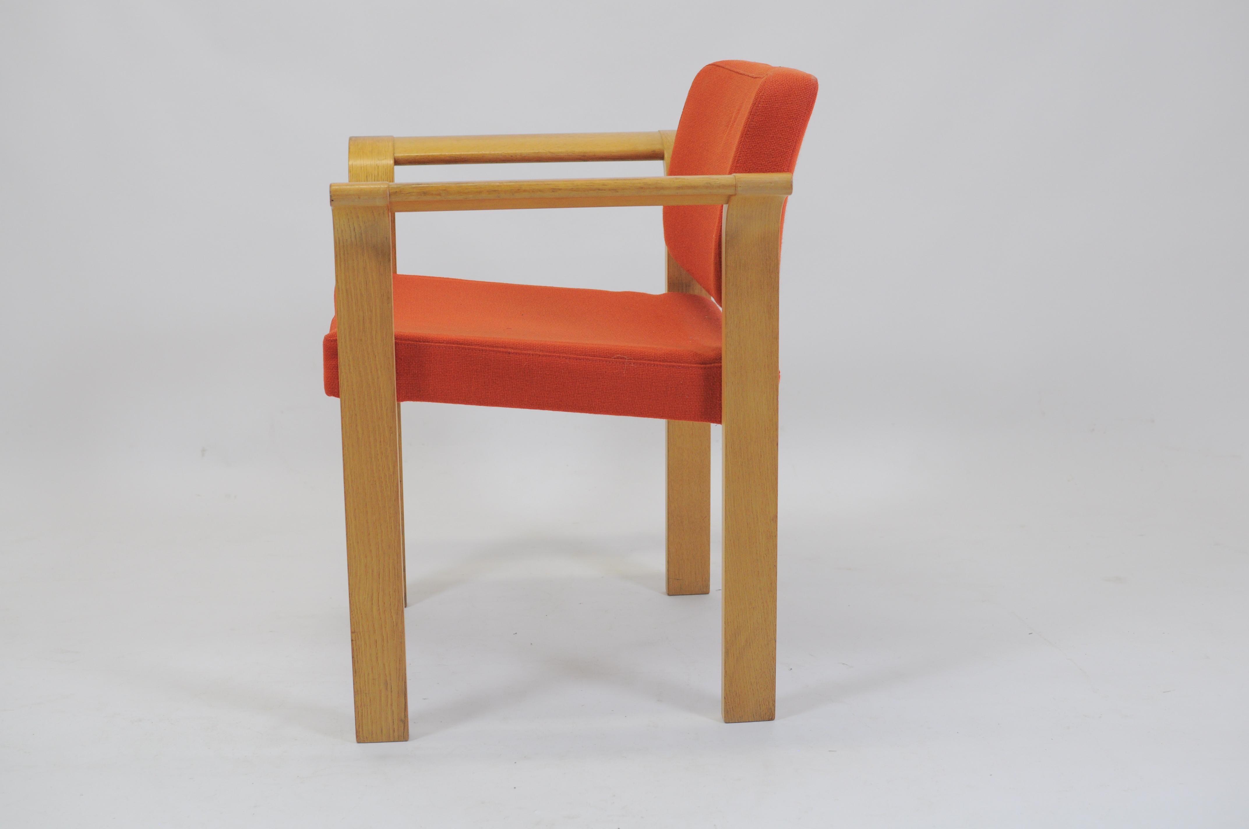 1970s Rud Thygesen and Johnny Sorensen Restored Conference Armchairs in Oak im Angebot 1