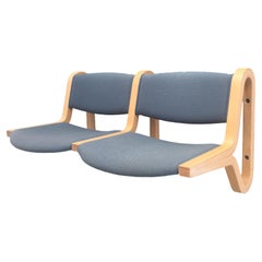 1970's Rud Thygesen and Johnny Sørensen Wall Mounted Two Seat Bench