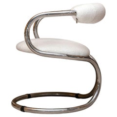 1970s Rudi Bonzanini tubular dining chairs, Set of 4