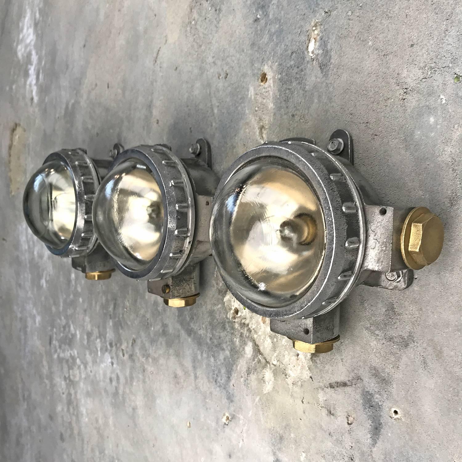 Reclaimed from Russian Cargo ships built during the 1970s these micro spot lights are a very versatile lighting solution for domestic and commercial environments.

They work extremely well as feature wall lights where space may be limited, foot