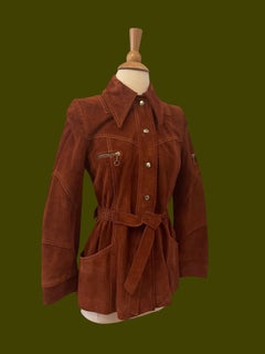 Rust Brown Suede Jacket, Circa 1970s