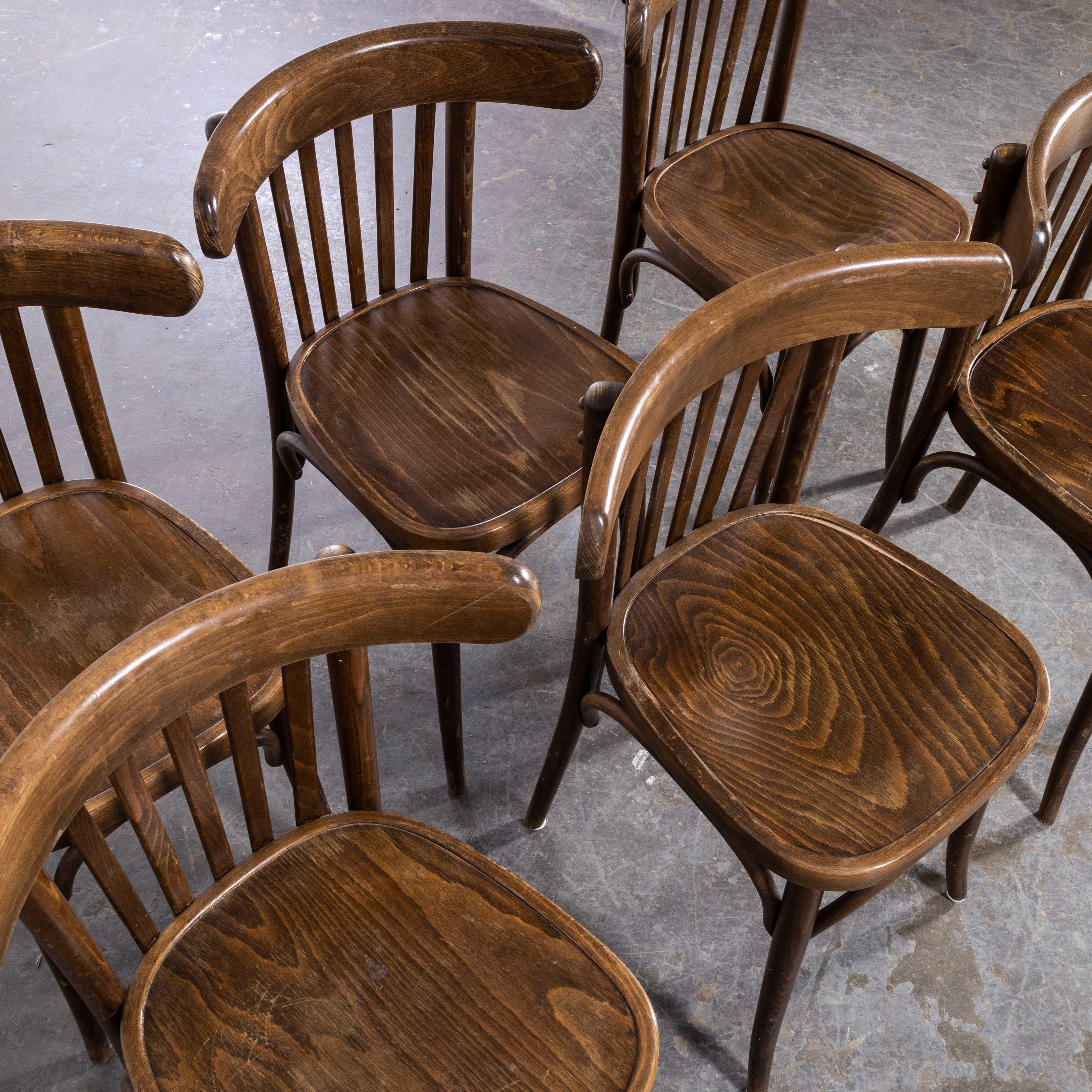 1970s Saddle Back Bentwood Dining Chair, Set of Six 4
