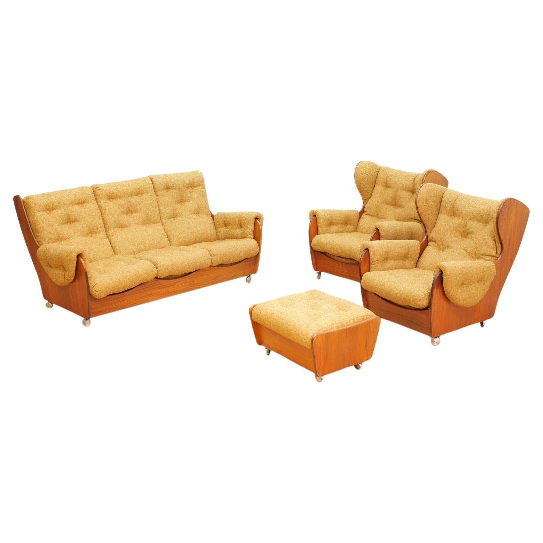 1970s Saddleback Sofa 
Chair Set by G Plan For Sale