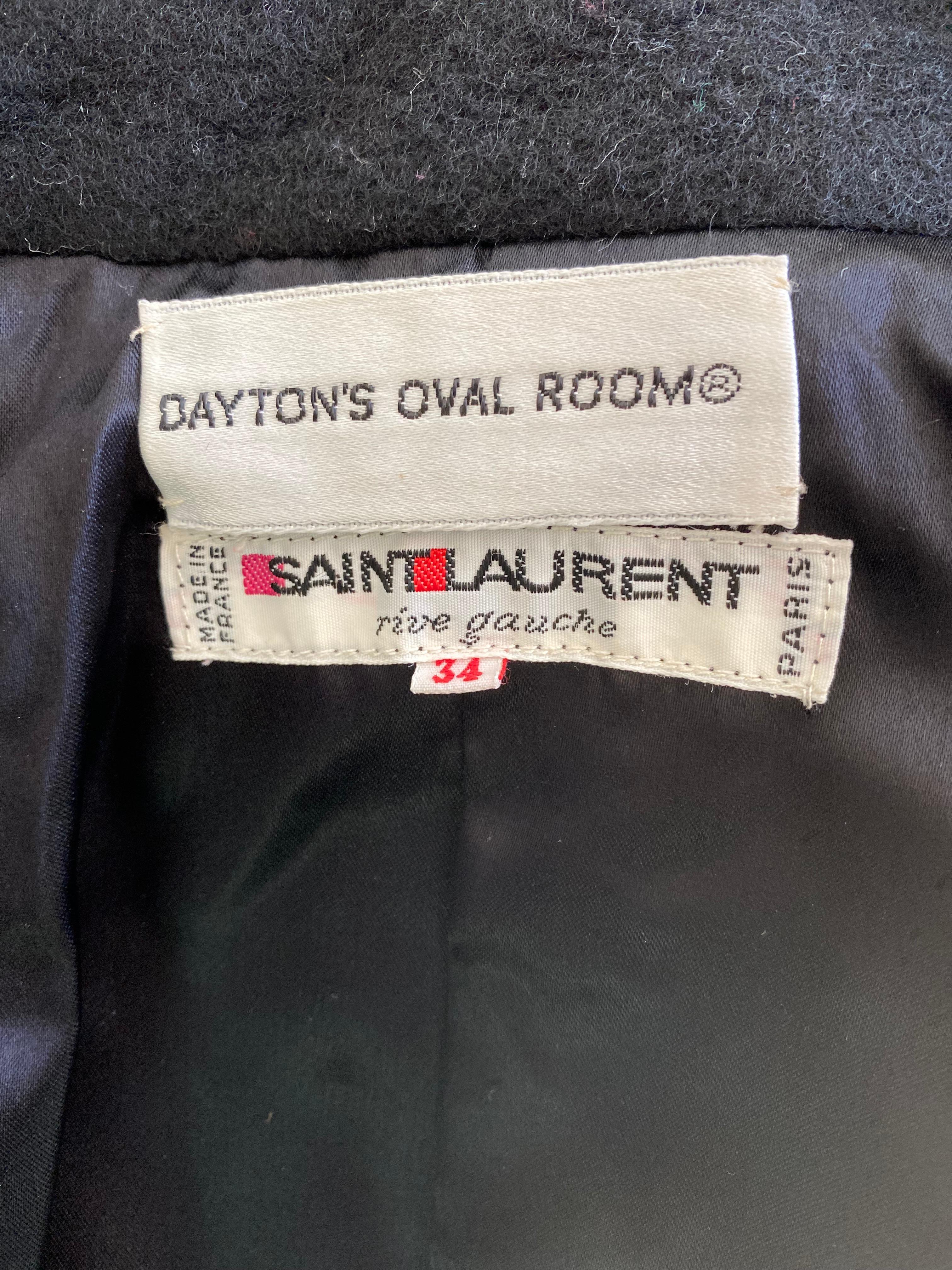 Women's 1970s Saint Laurent Rive Gauche Russian Wool Cropped Jacket For Sale