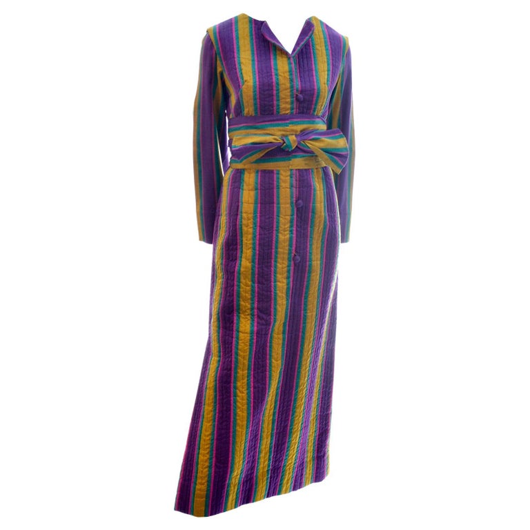Saks Fifth Avenue. Vintage 1960's 1970's Psychedelic Purple Paisley Jersey  Dress — Bobbins & Bombshells