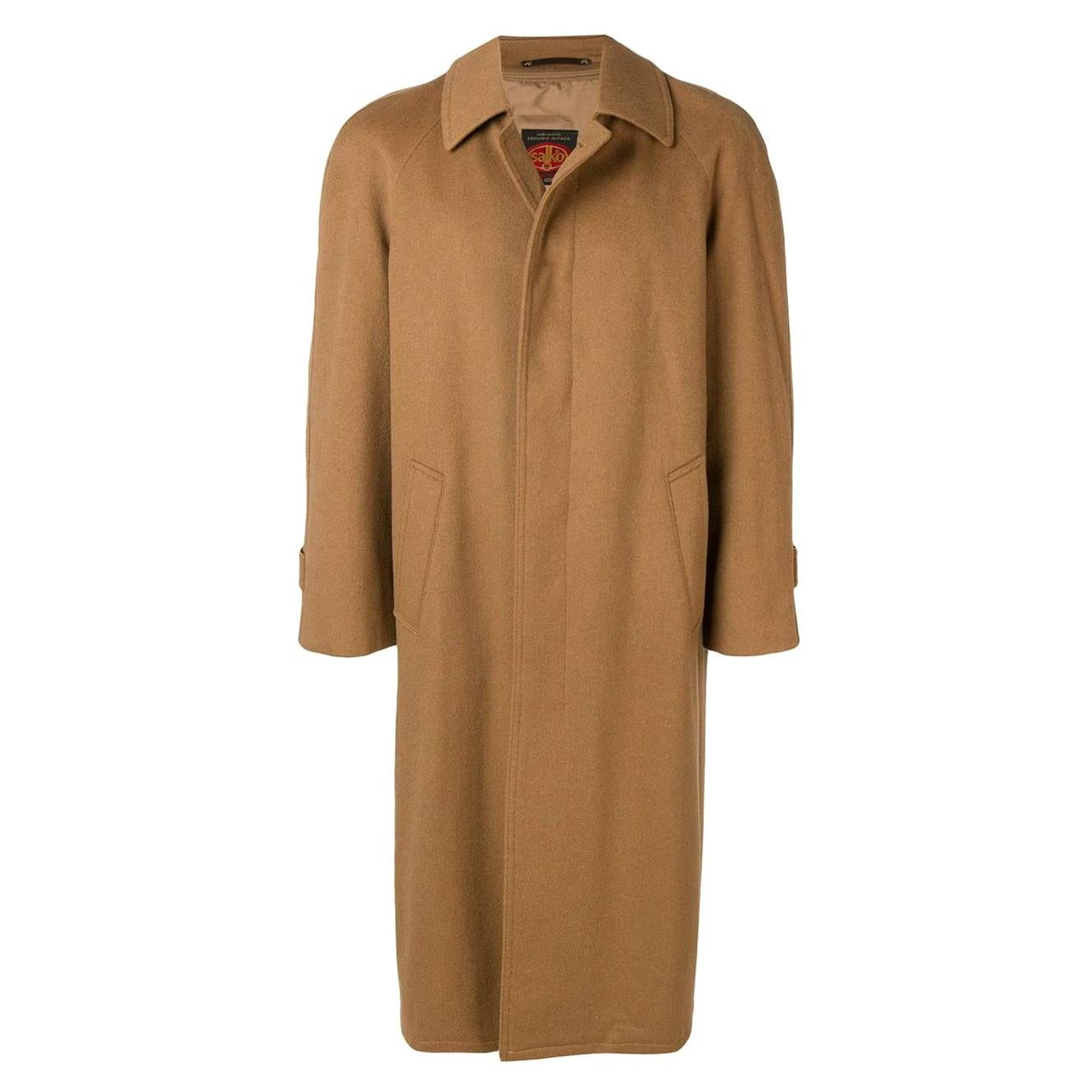 1970s Salko Beige Wool Loden Coat