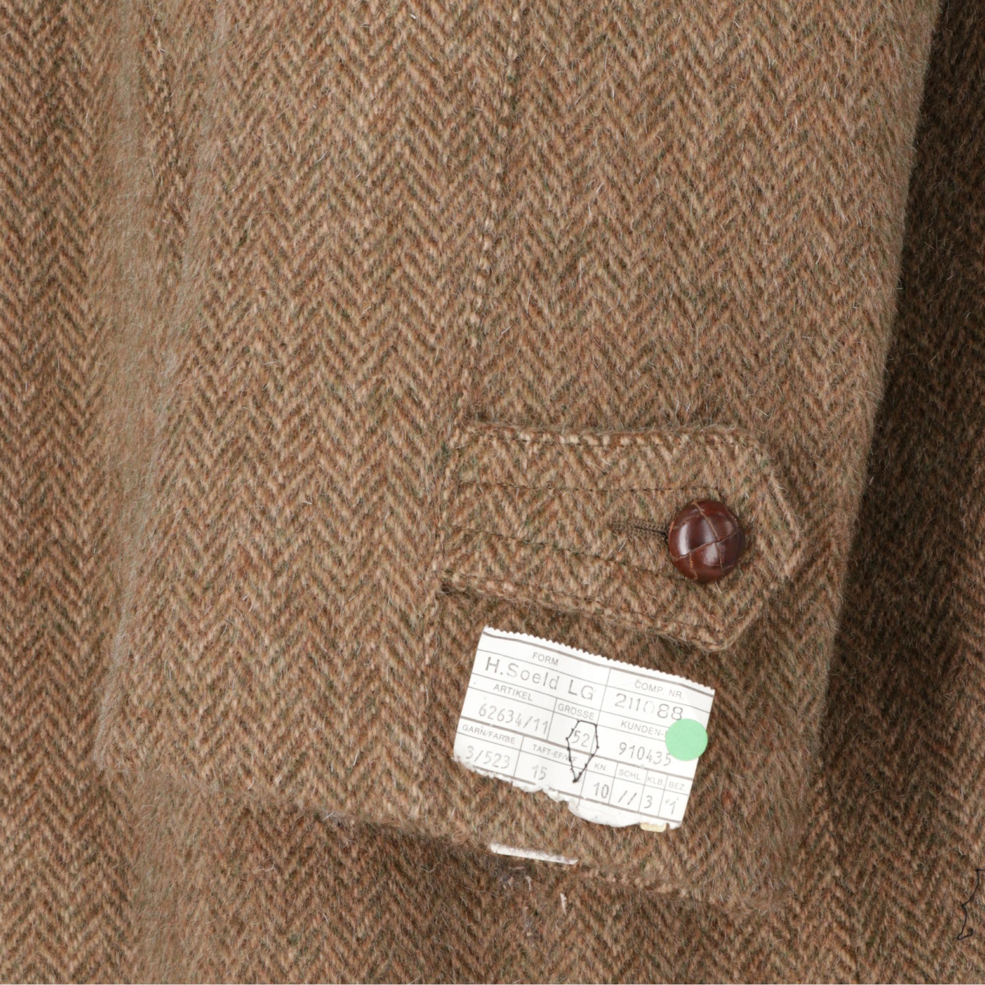 1970s Salko Loden Brown Herringbone Wool Coat 3