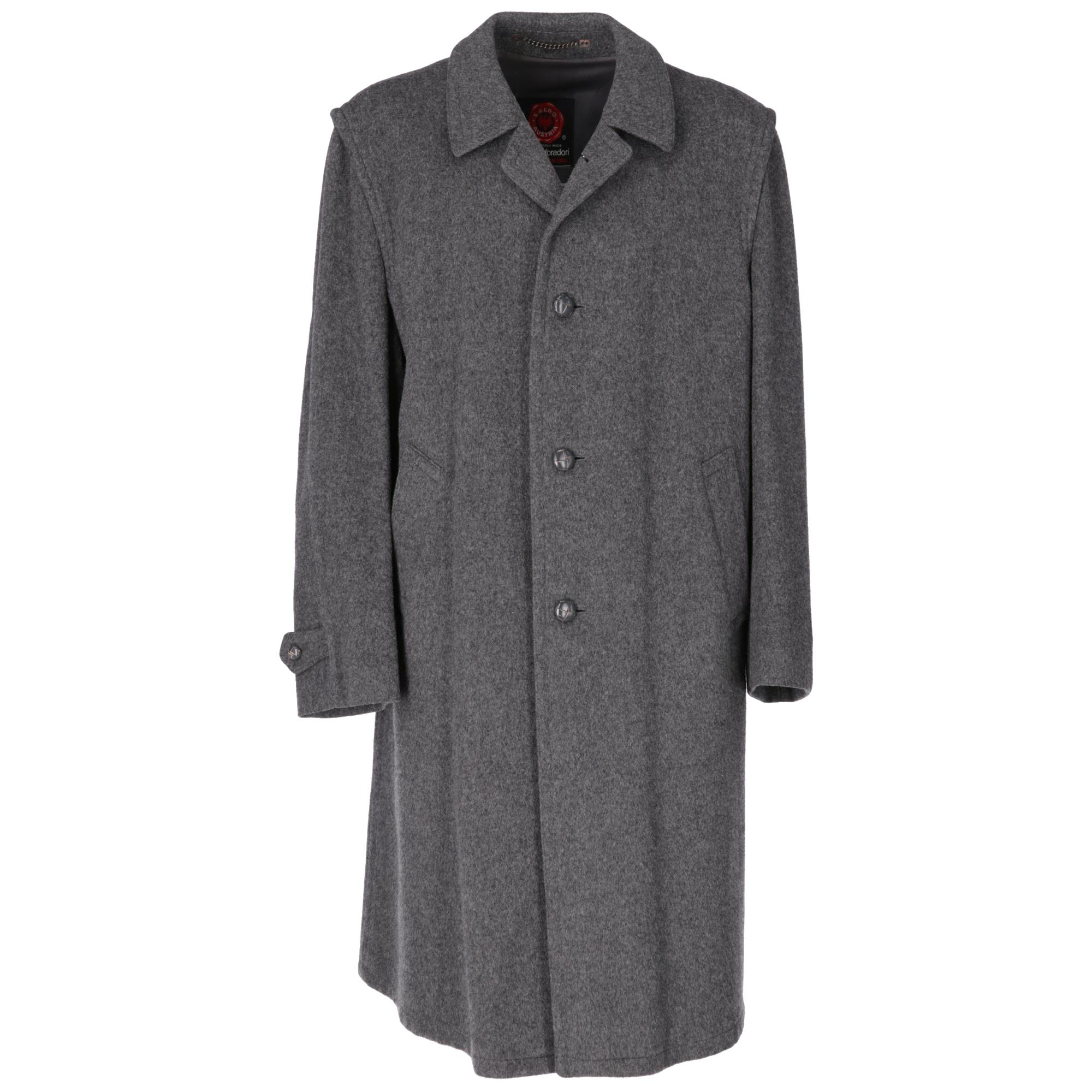 1970s Salko Loden Grey Wool Coat