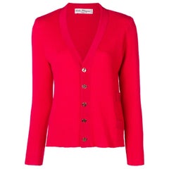 Salvatore Ferragamo - Cardigan rouge des années 1970