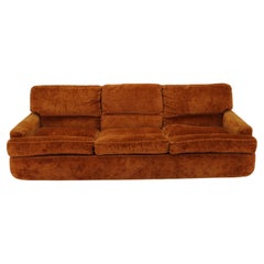 1970s Saporiti 3-Seater Sofa in Velvet, Italy