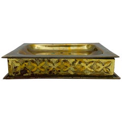 1970s Sarreid Style Brass Hand-Soap Vanity Dish